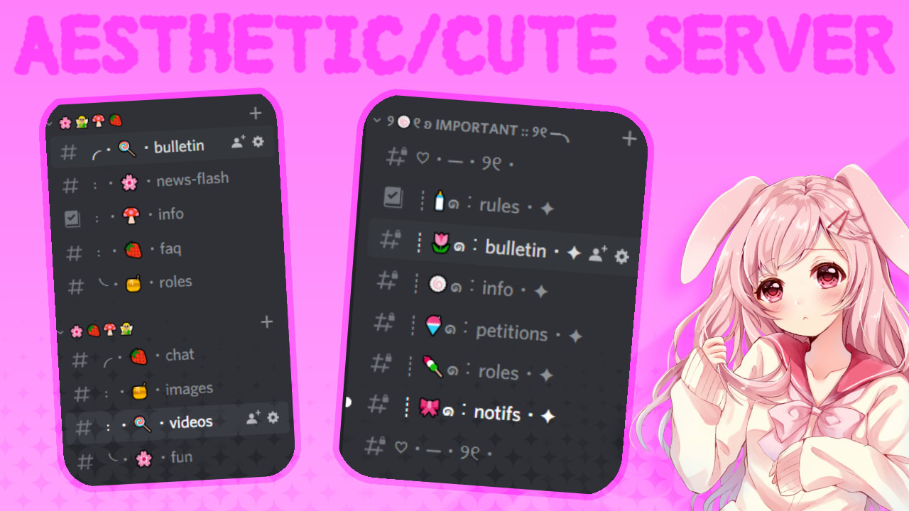 Create or revamp your anime, aesthetic, kawaii and cute discord