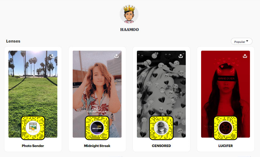 kumalala  Search Snapchat Creators, Filters and Lenses