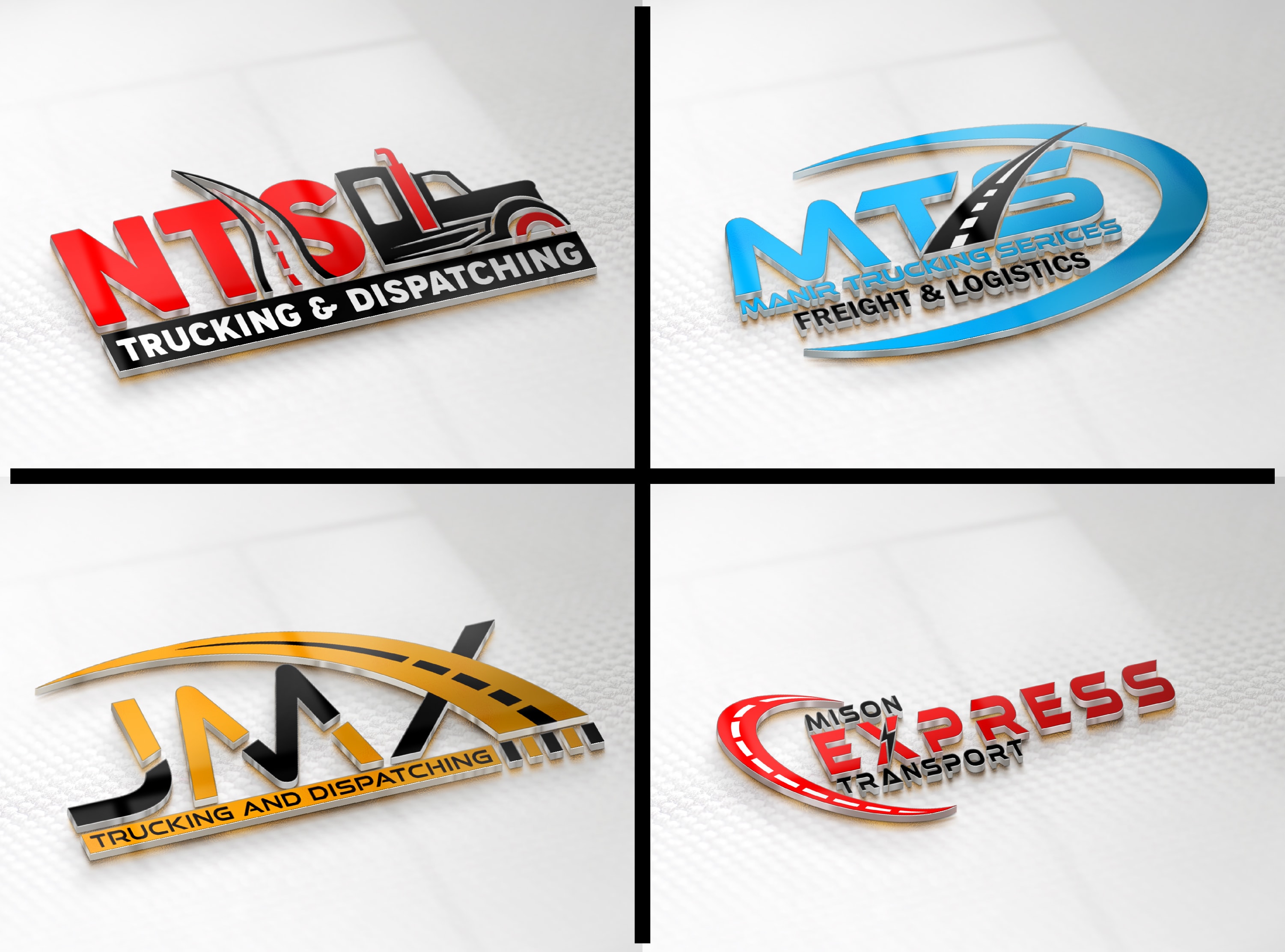 design dispatching, trucking, transport, logistic and auto detailing logo