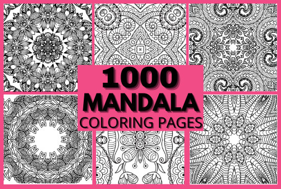 Give You 1000 Mandala Coloring Pages By Meriemdesginer Fiverr