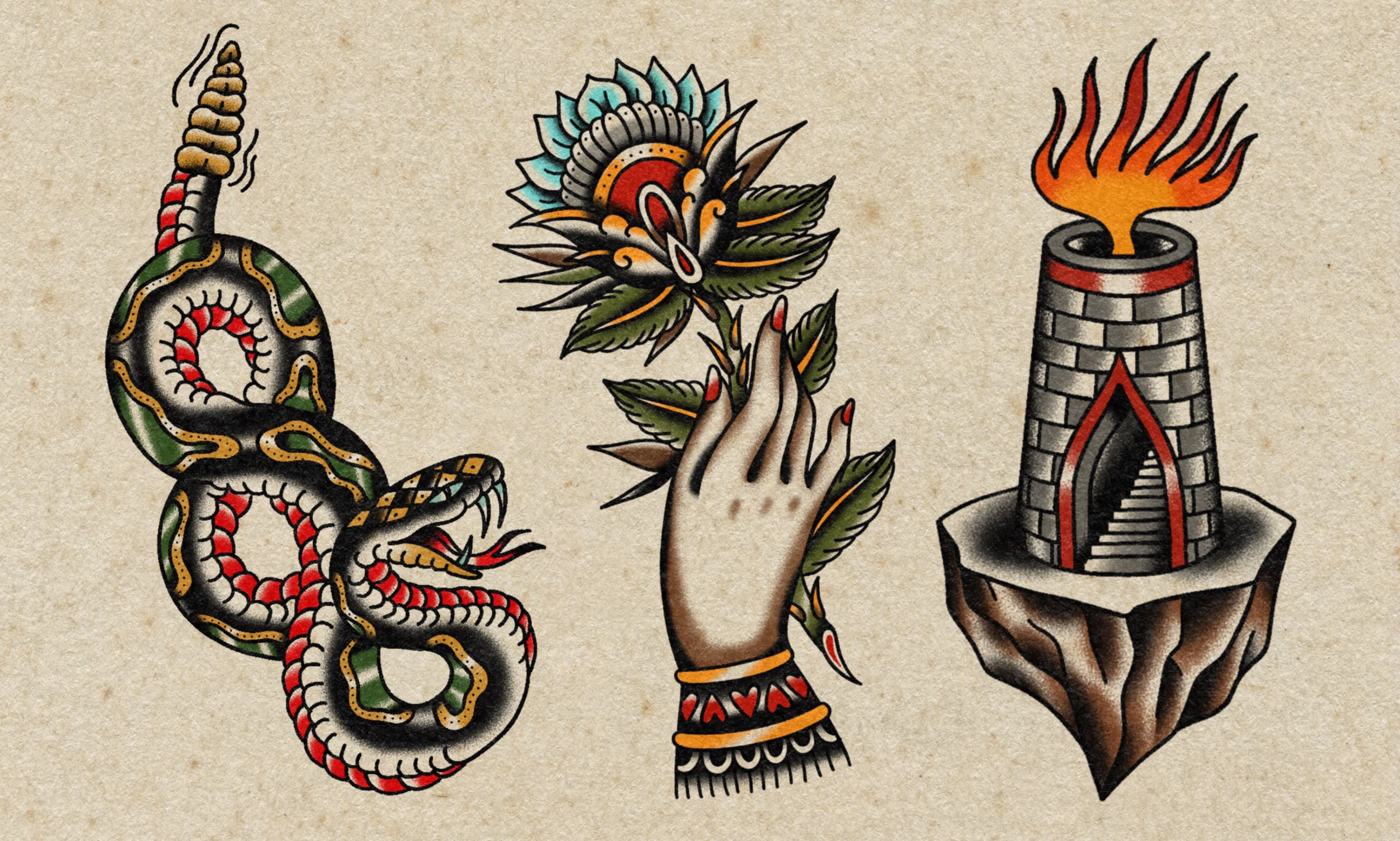 Draw custom american traditional tattoo design for you by Julia_carrot |  Fiverr
