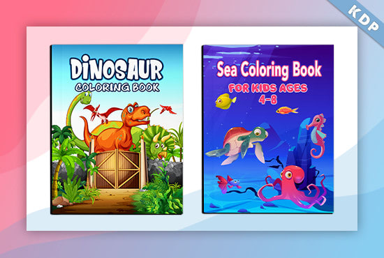 Dinosaur Coloring Book for Kids Ages 4-8 Graphic by Kids Coloring