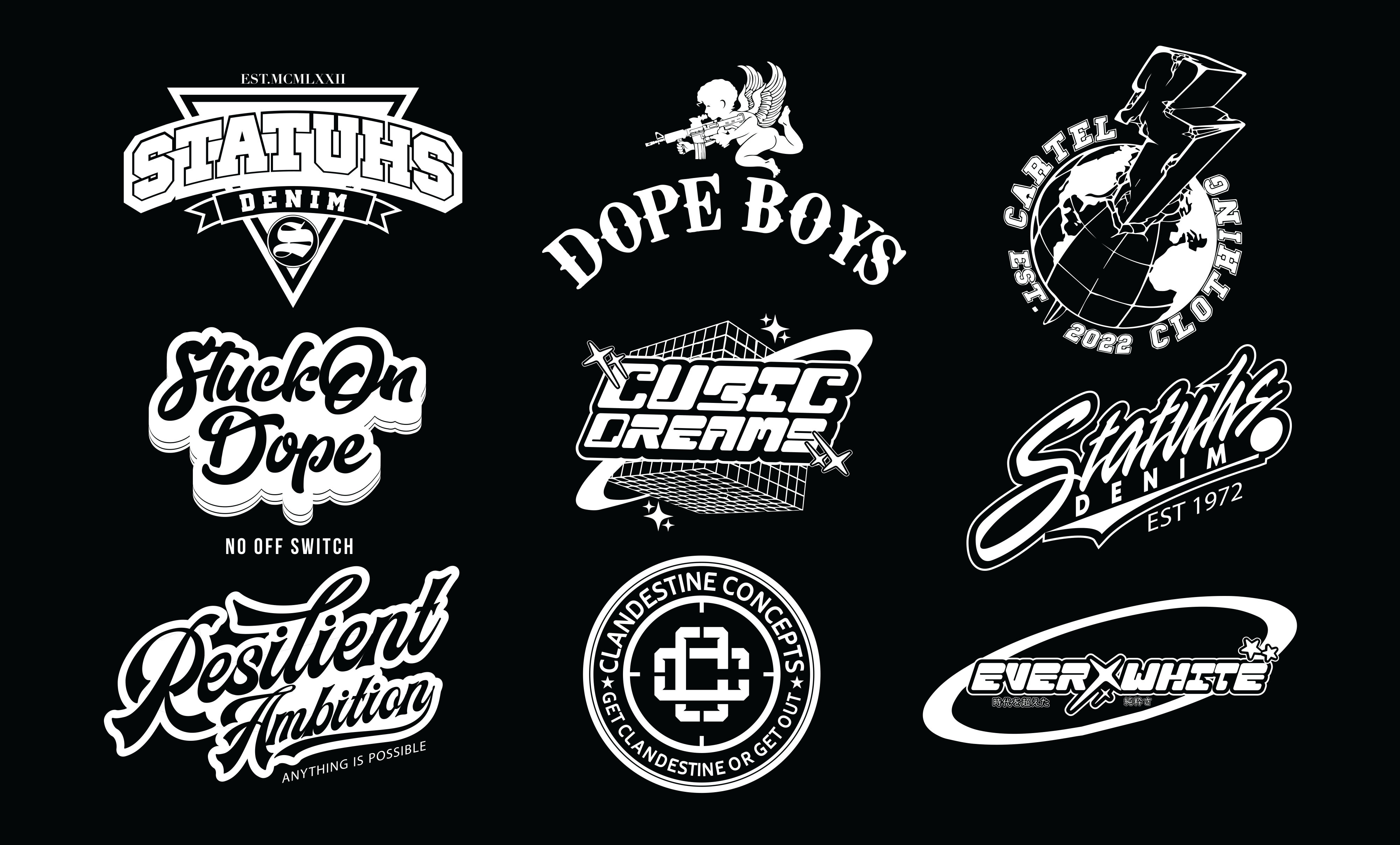 Do logo design for your clothing brand or streetwear line by
