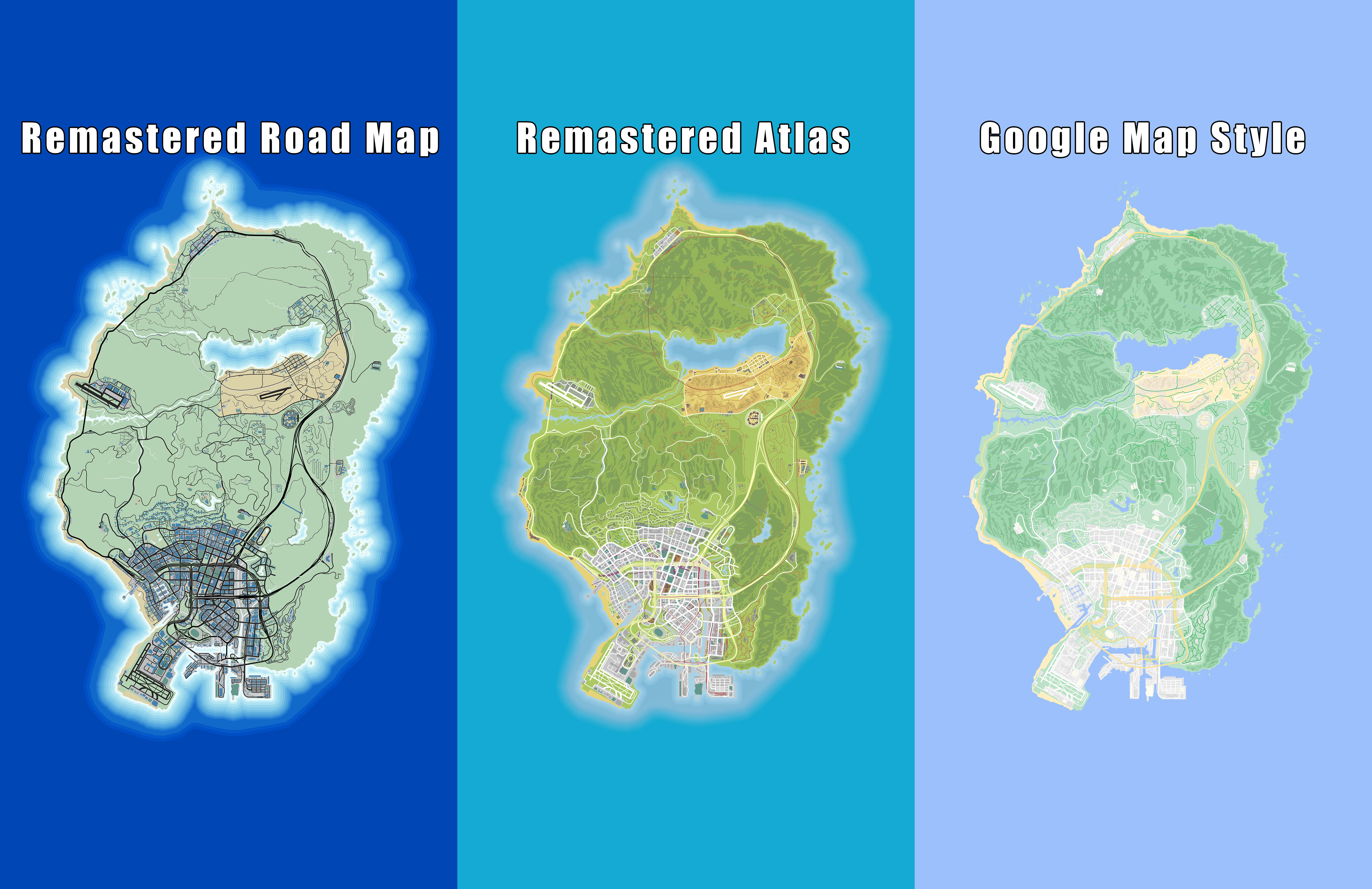 Atlas / Colored Map with Radar for Cayo Perico Map Add-on (both locations)  