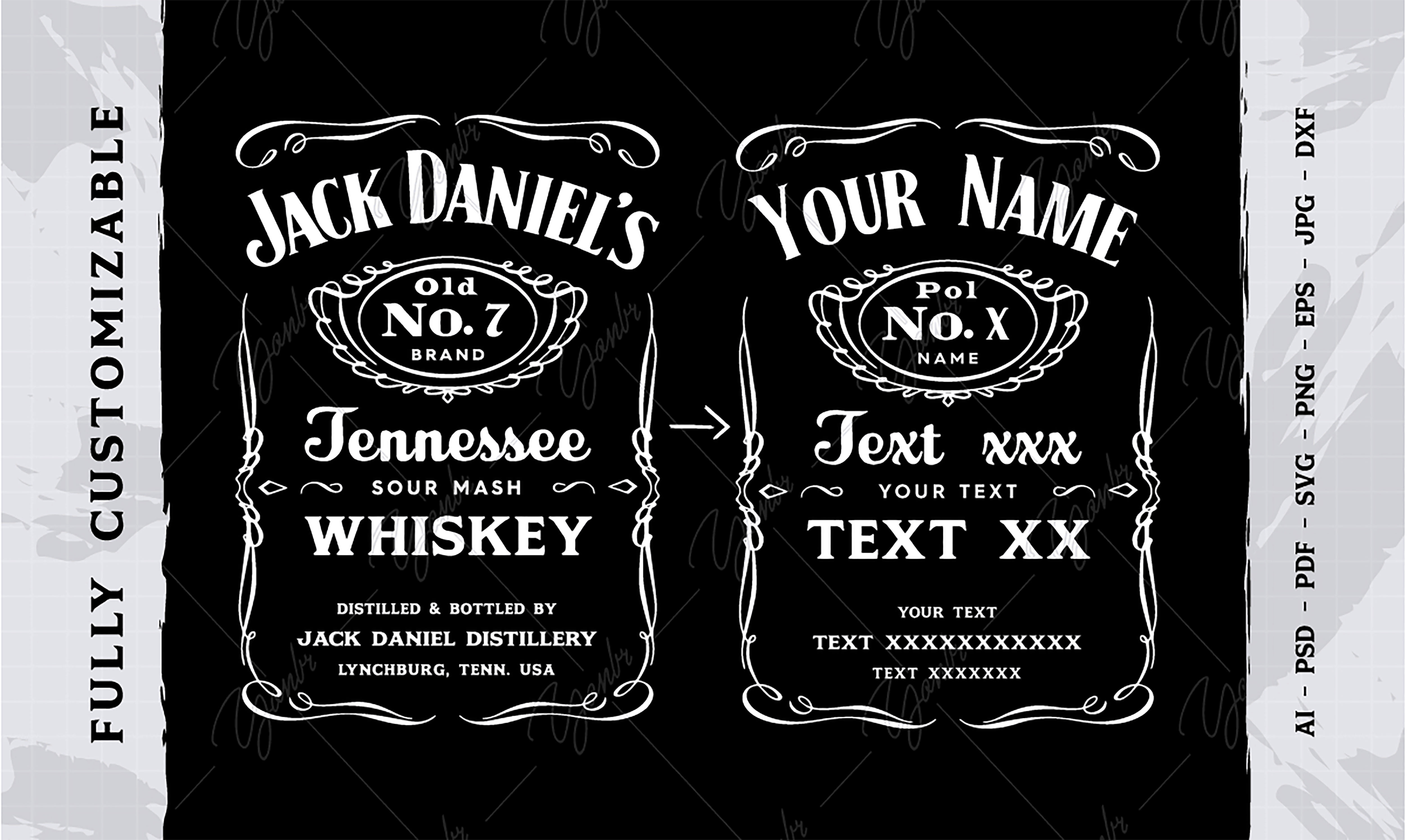 Jack Daniels Label Template Blank Printable Online