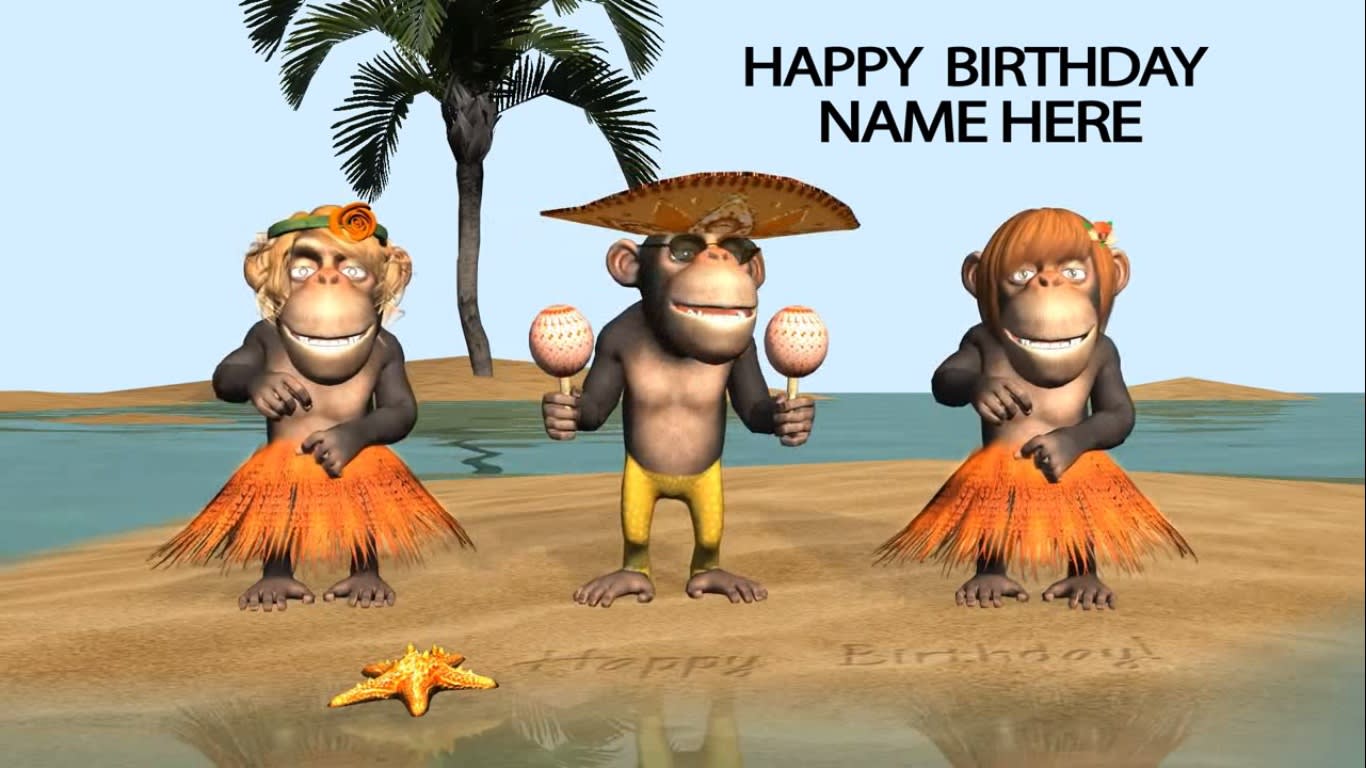 Make funny monkey birthday wish funny video by Mim5055 | Fiverr