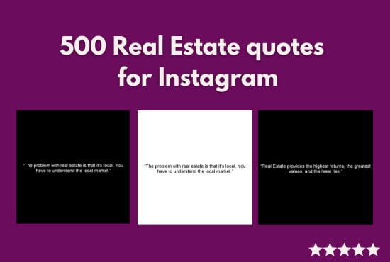 Design real estate quotes in plain background by Quoteshut | Fiverr