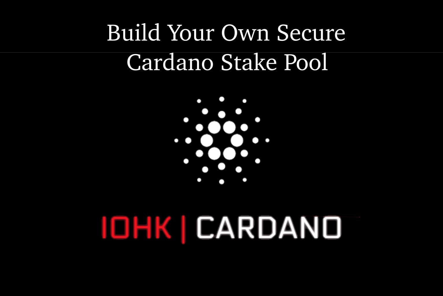 Construir um pool de stake cardano ada seguro