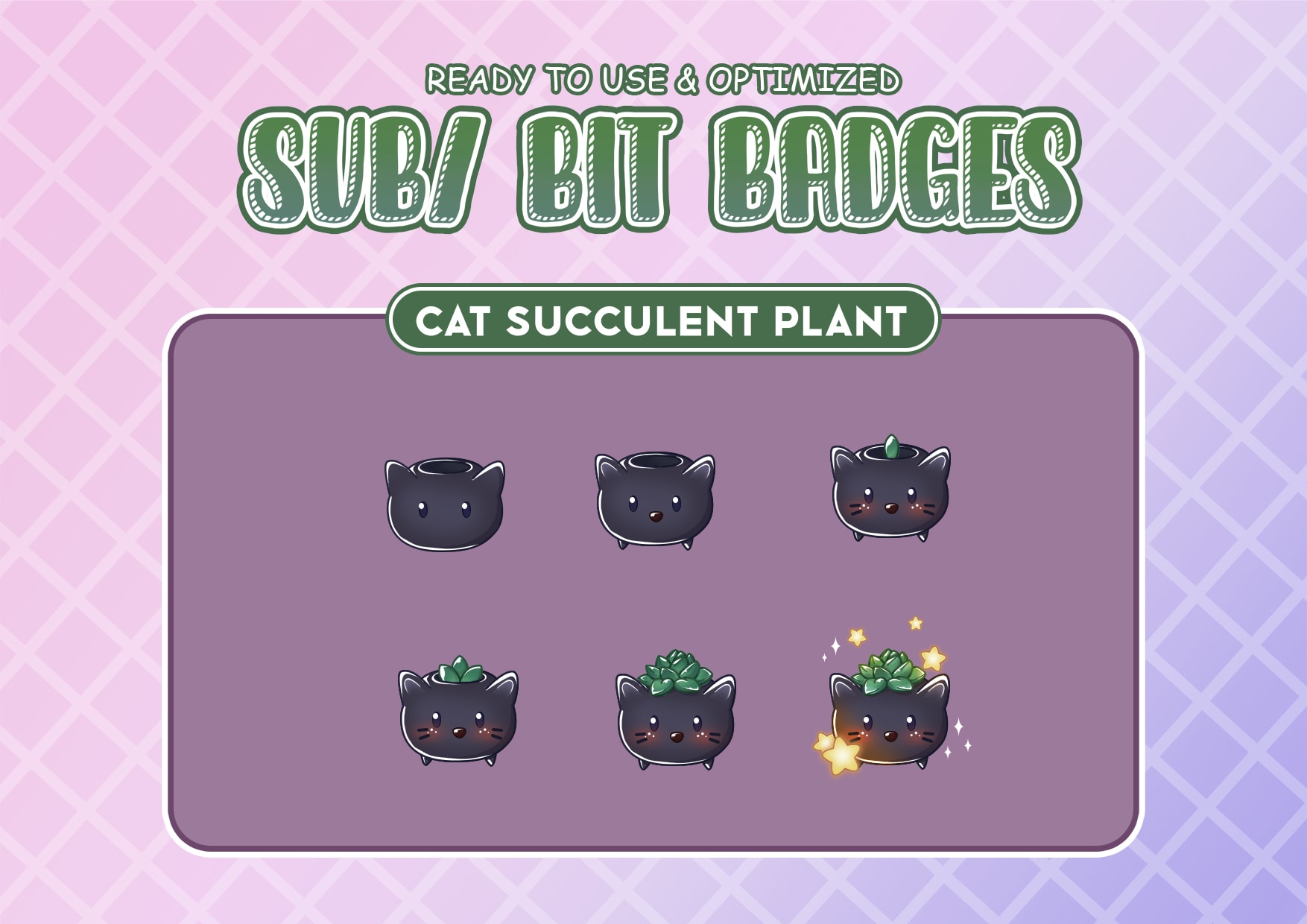 Cat Sub Badges, Twitch Sub Badges
