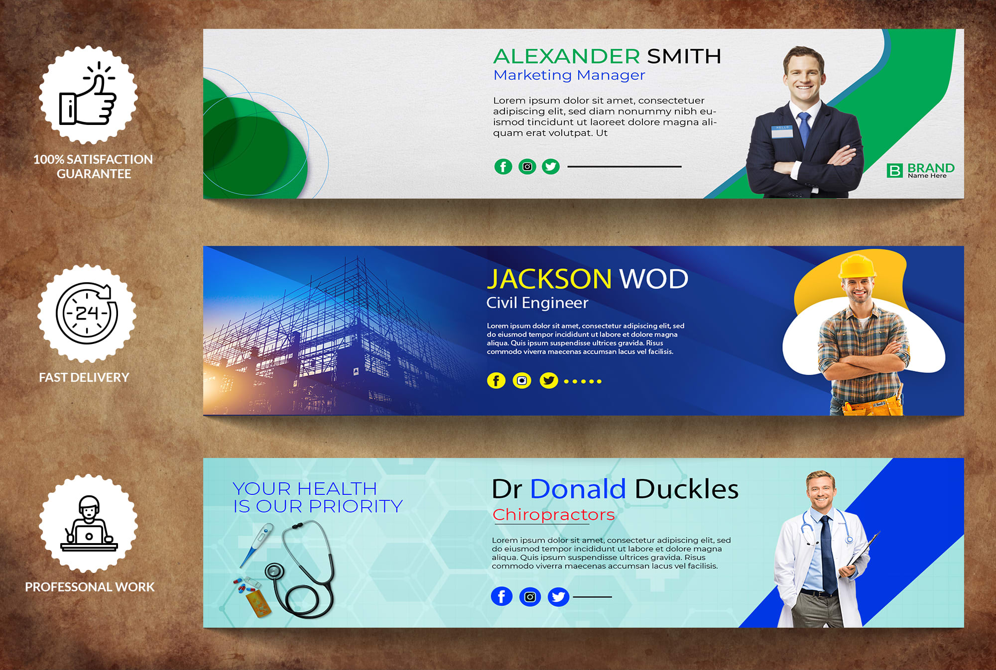 Draw professional linkedin background cover and banner page by Mdburhanu |  Fiverr