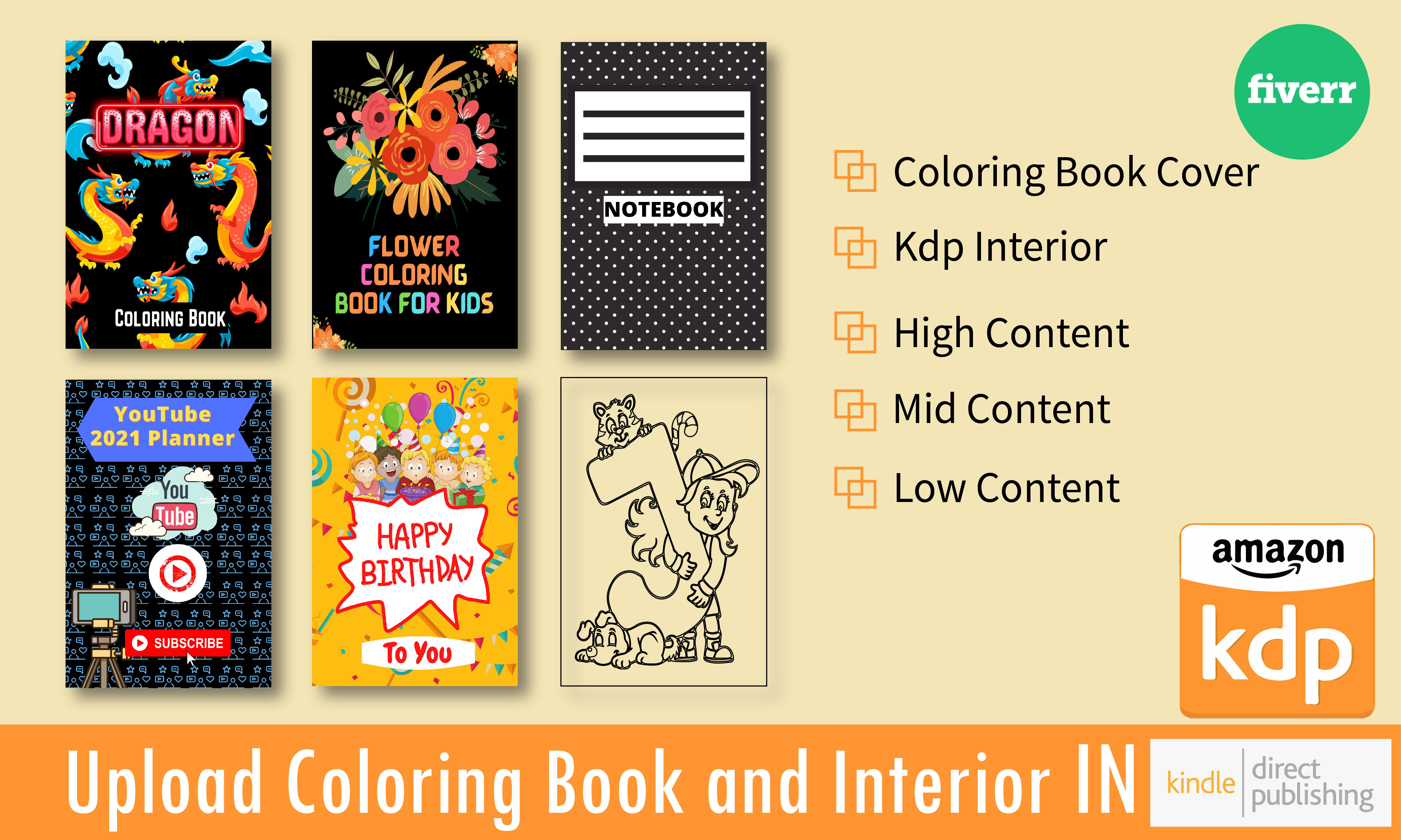 Download Design Adult Coloring Book Cover And Interior For Amazon Kdp By Rehana20 Fiverr