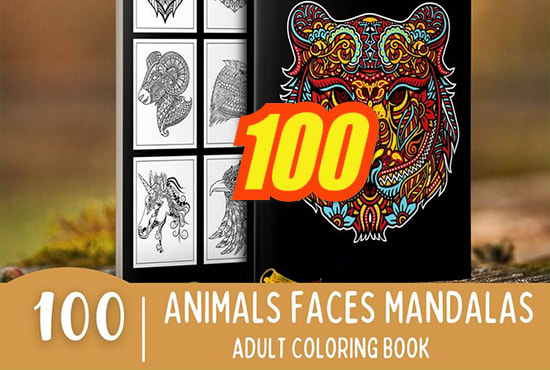 Download Give 100 Animals Faces Mandalas Coloring Pages By Lisabassoun Fiverr