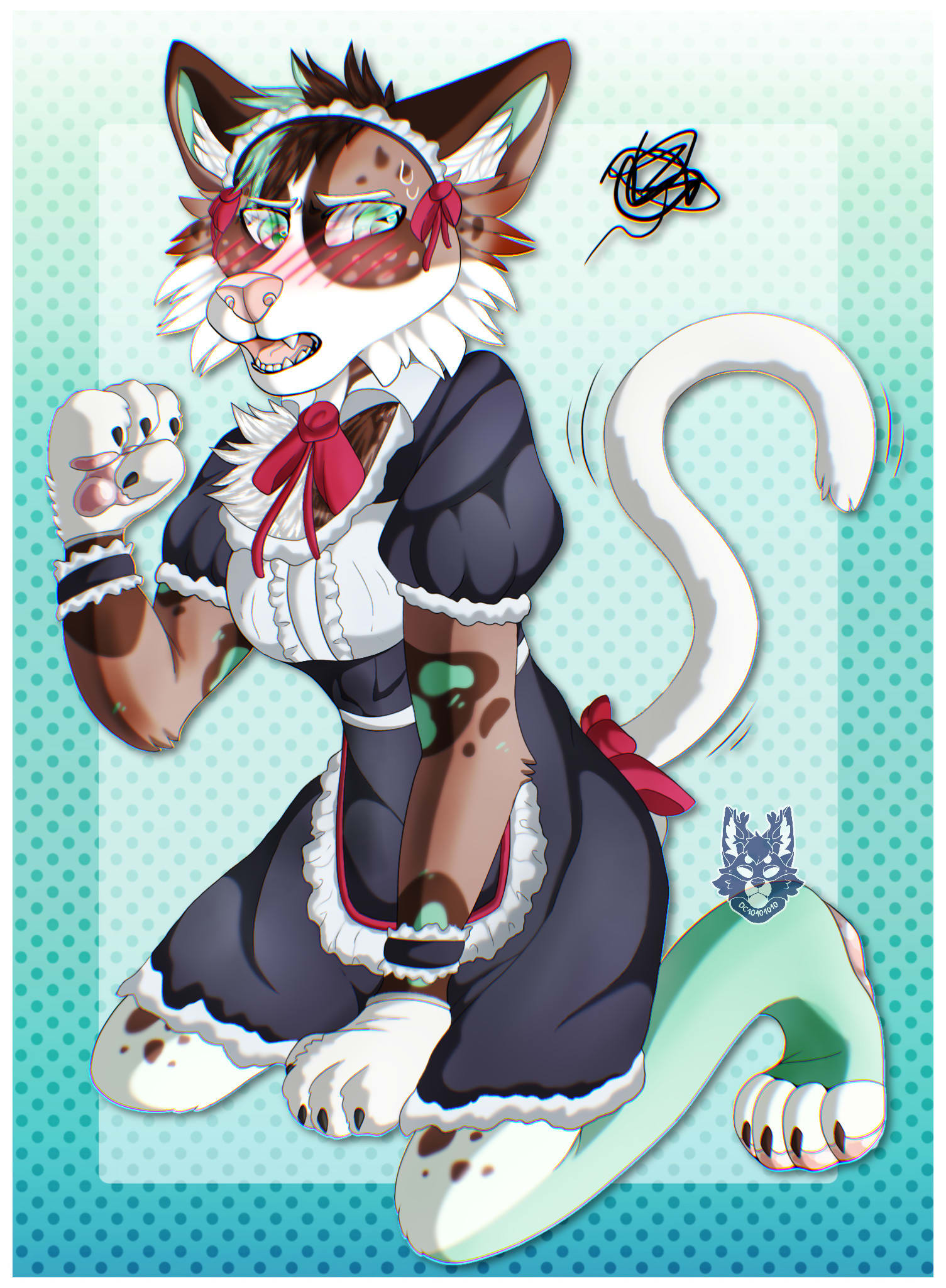 Draw Your Furry Character In This Maid Ych By Dc Fiverr