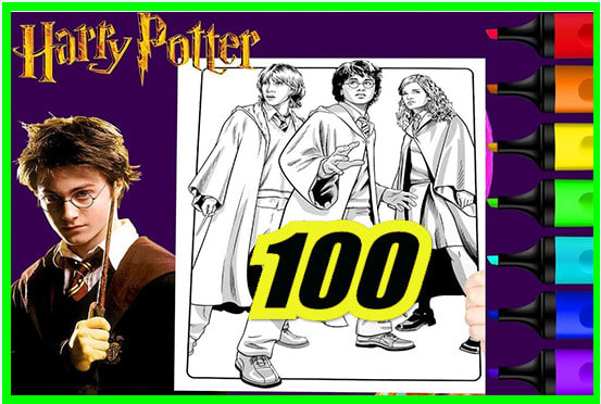 Download Give You 100 Harry Potter Coloring Pageskids Activities Book By Leiladermink Fiverr