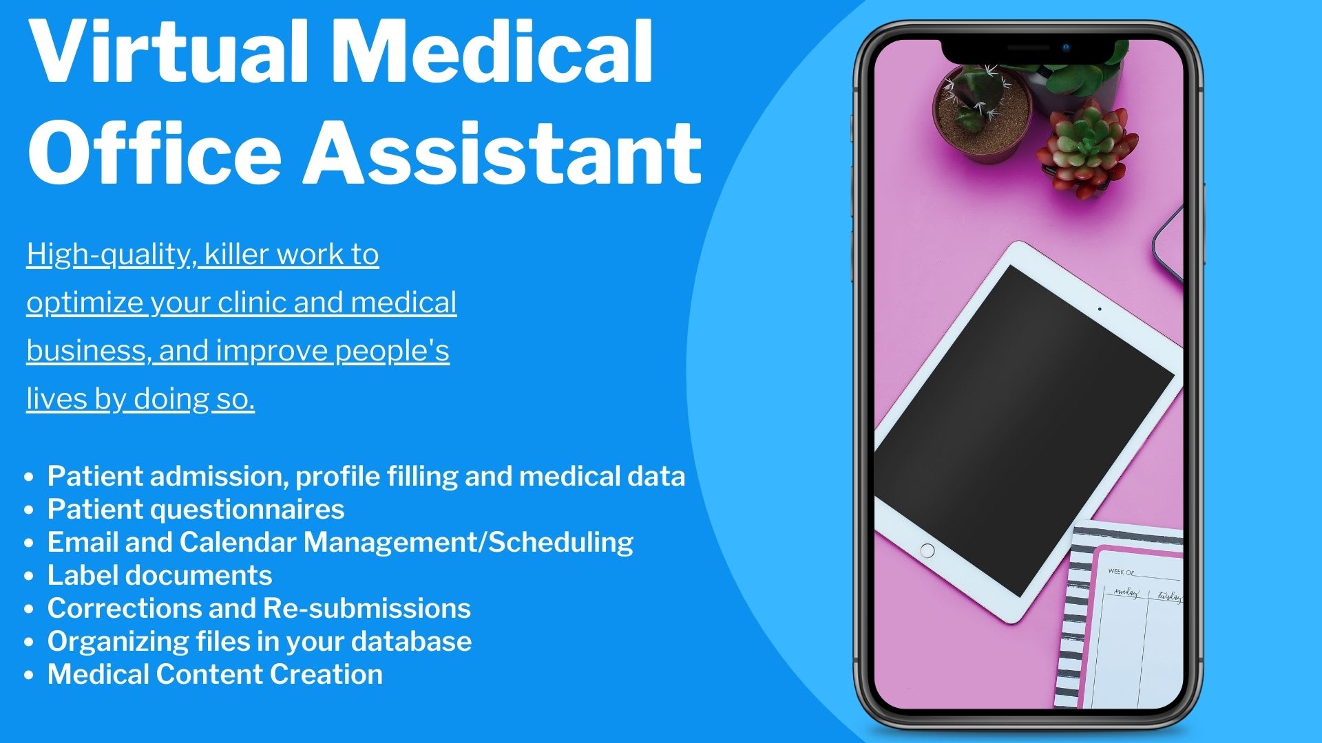Be your virtual medical office assistant by Lisavpalacios | Fiverr