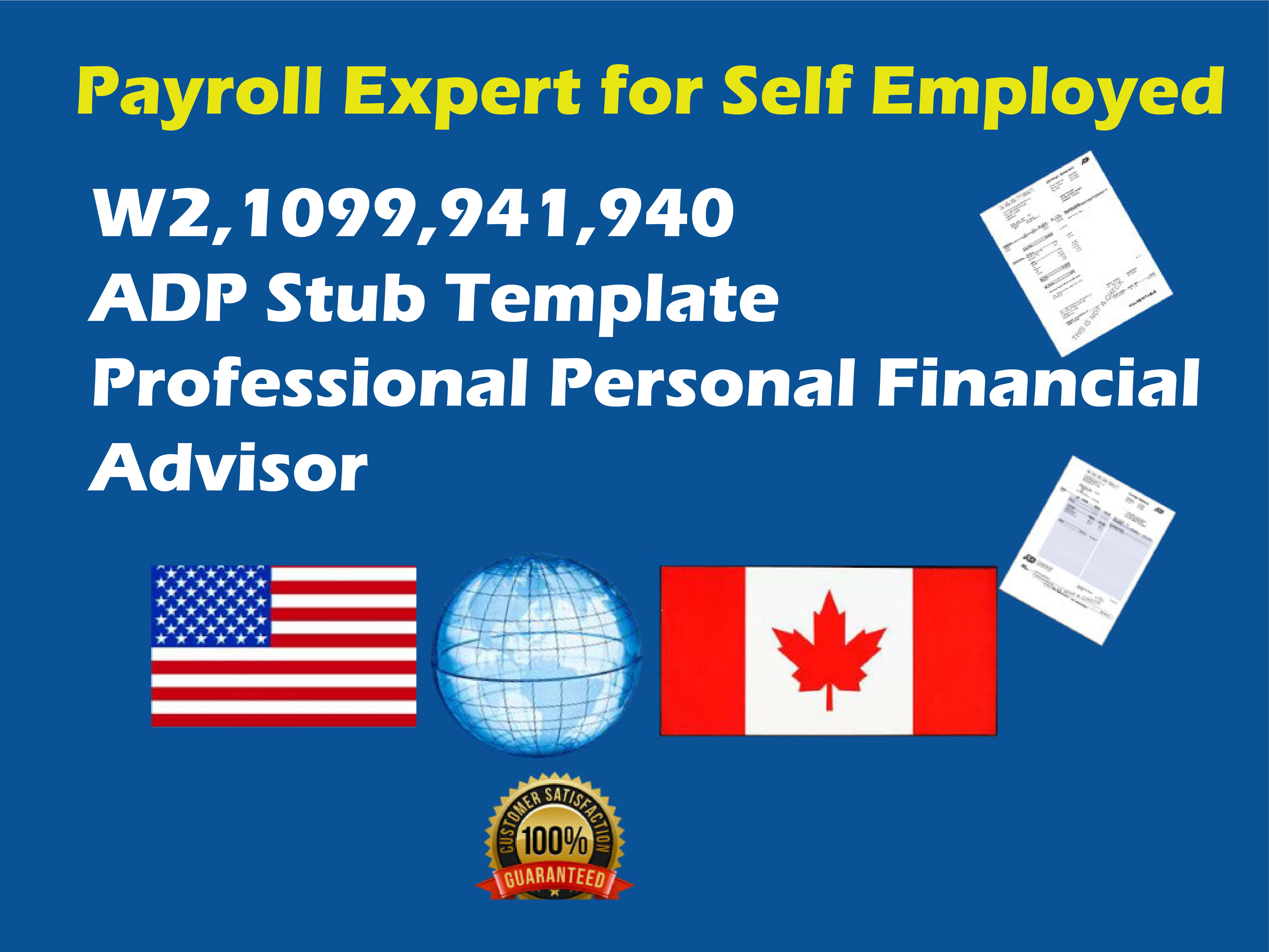 Prepare Stubs And Check Stubs W2 1099 For Self Employed By Azamawan346 Fiverr