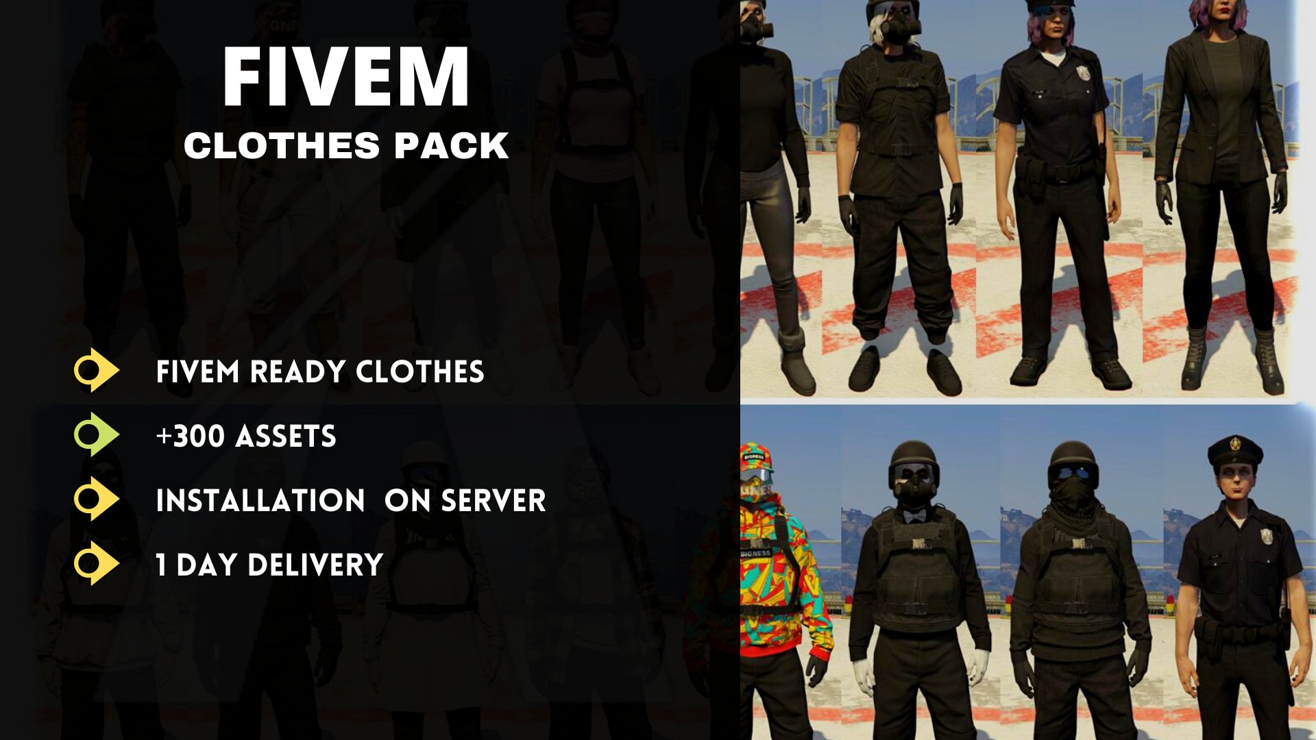 Dreamy Female Clothing Pack v1, GTA V FiveM Clothing Pack