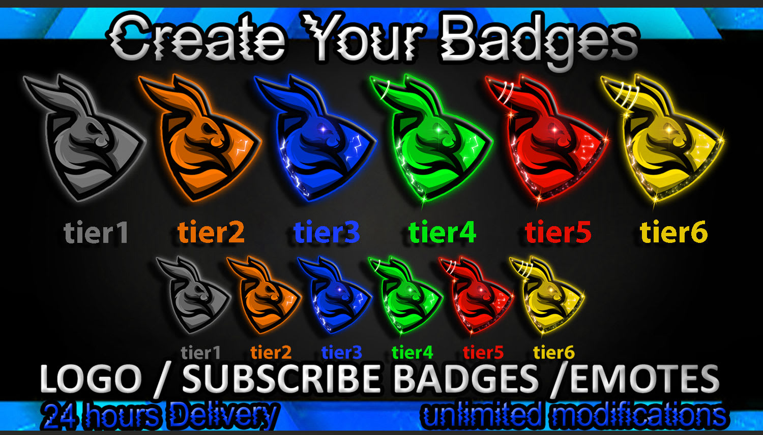 Custom Sub / Bit Badges for Twitch Cheer Channel Point 