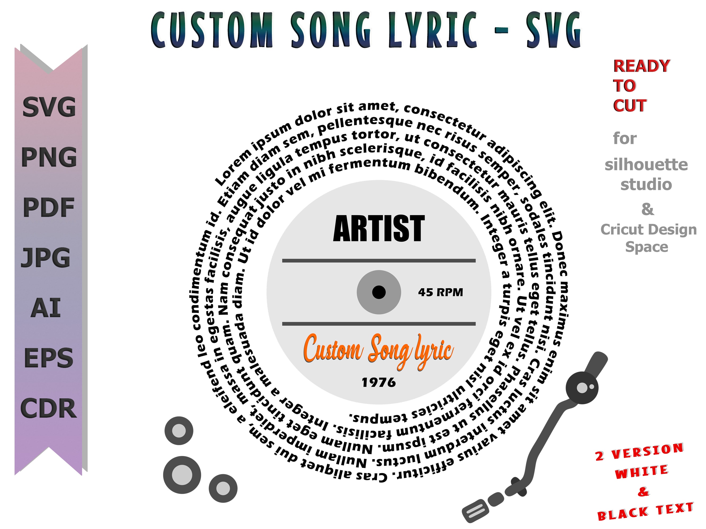 Custom Song Lyrics Svg Wall Art And Any Physical Projects For Song Lyric By ramspot Fiverr