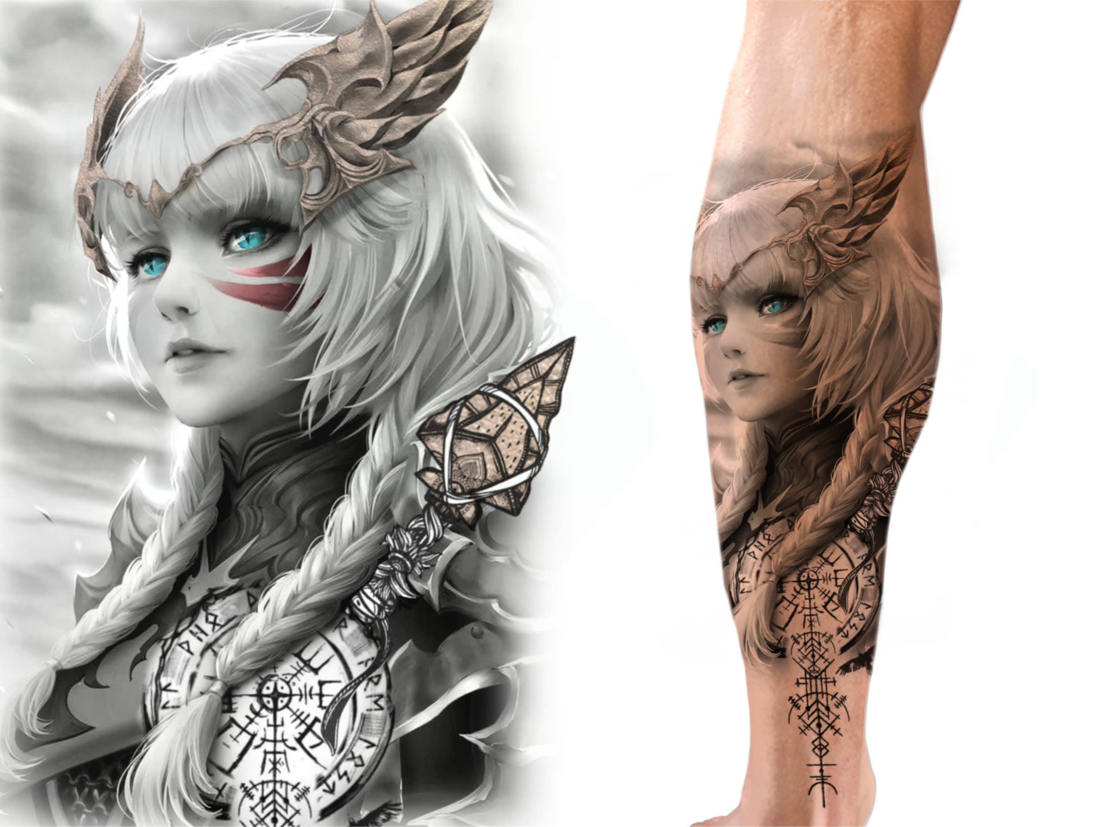 Create a custom realistic anime manga tattoo design by Imenqinba | Fiverr