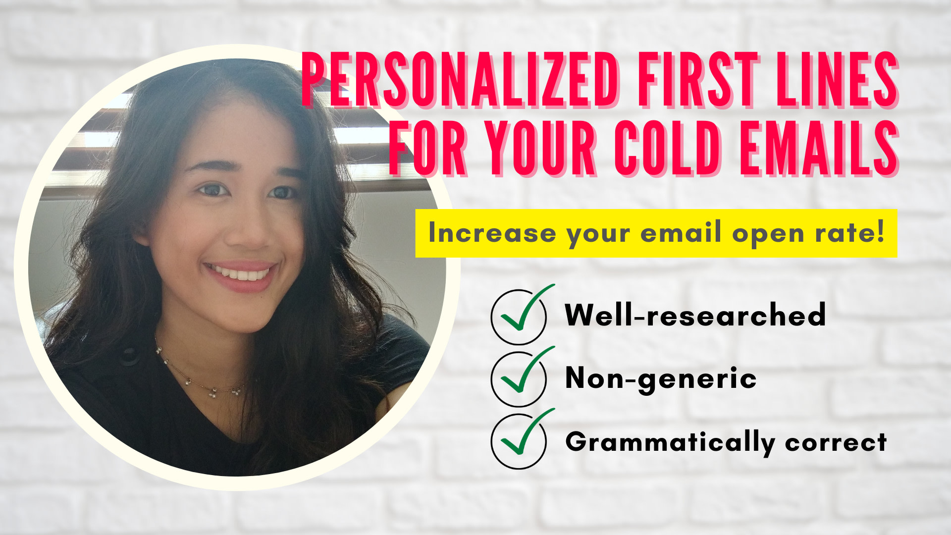 Write personalized cold email first lines by Shaniaaman27  Fiverr