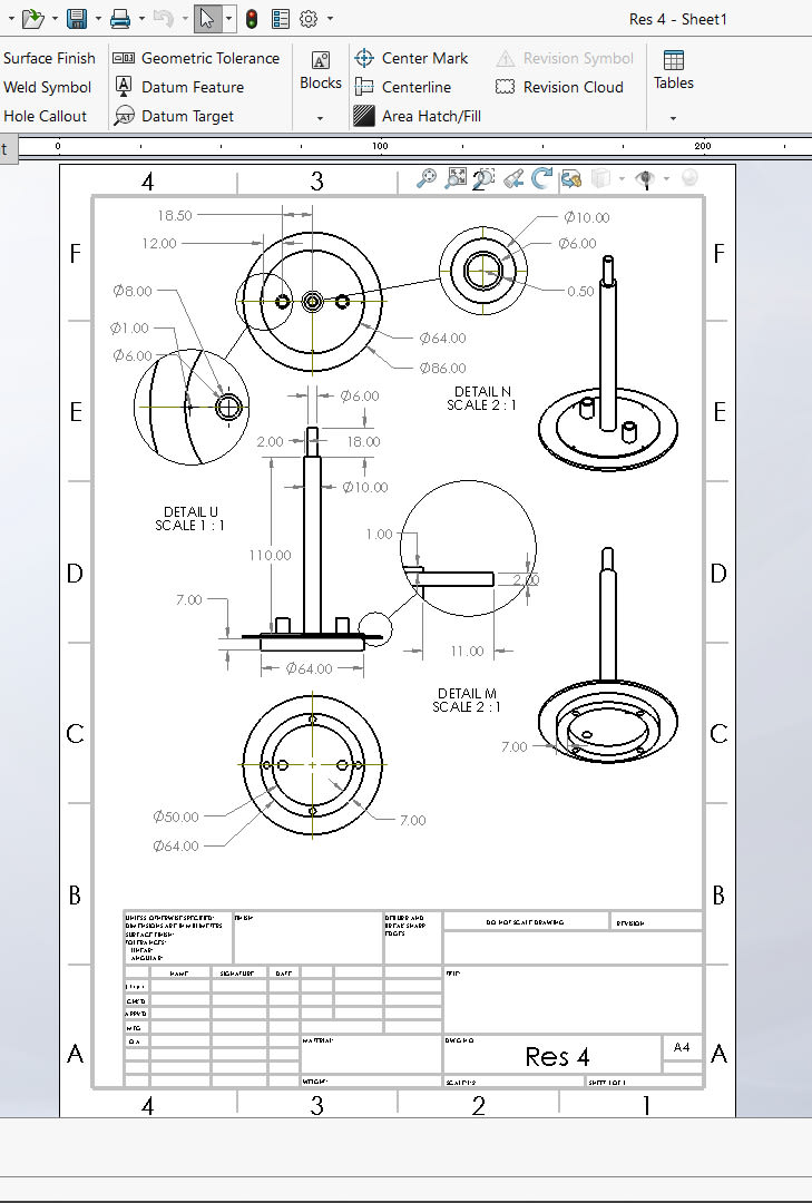 Erstellen sie 2d-konstruktionszeichnungen, mechanische zeichnungen