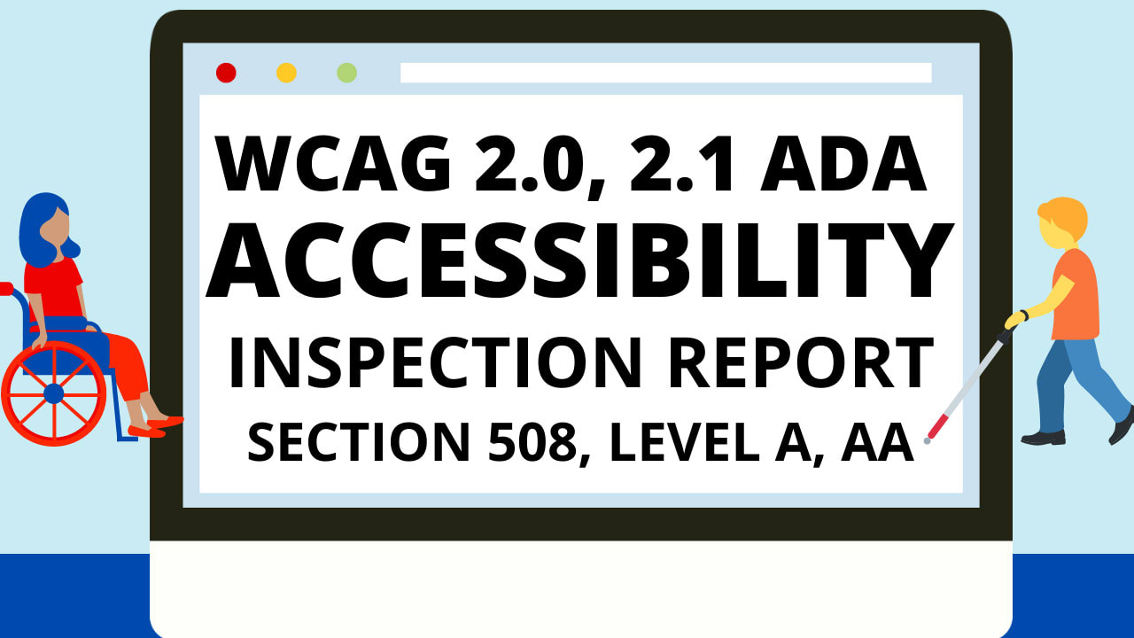 Accessibility Report Sections
