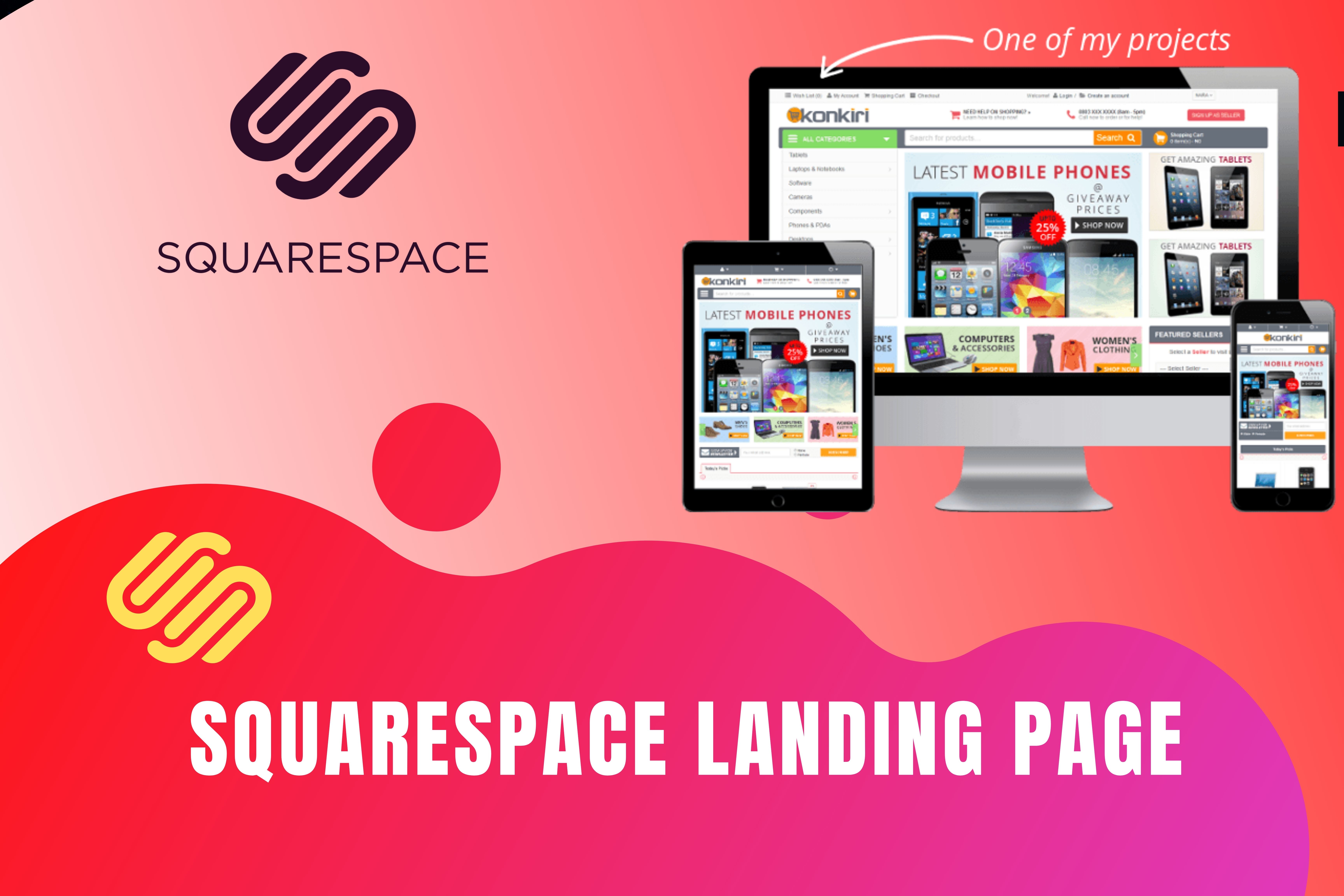 Squarespace Landing Page/Squeeze Page/Squarespace Website Landing Page Sales