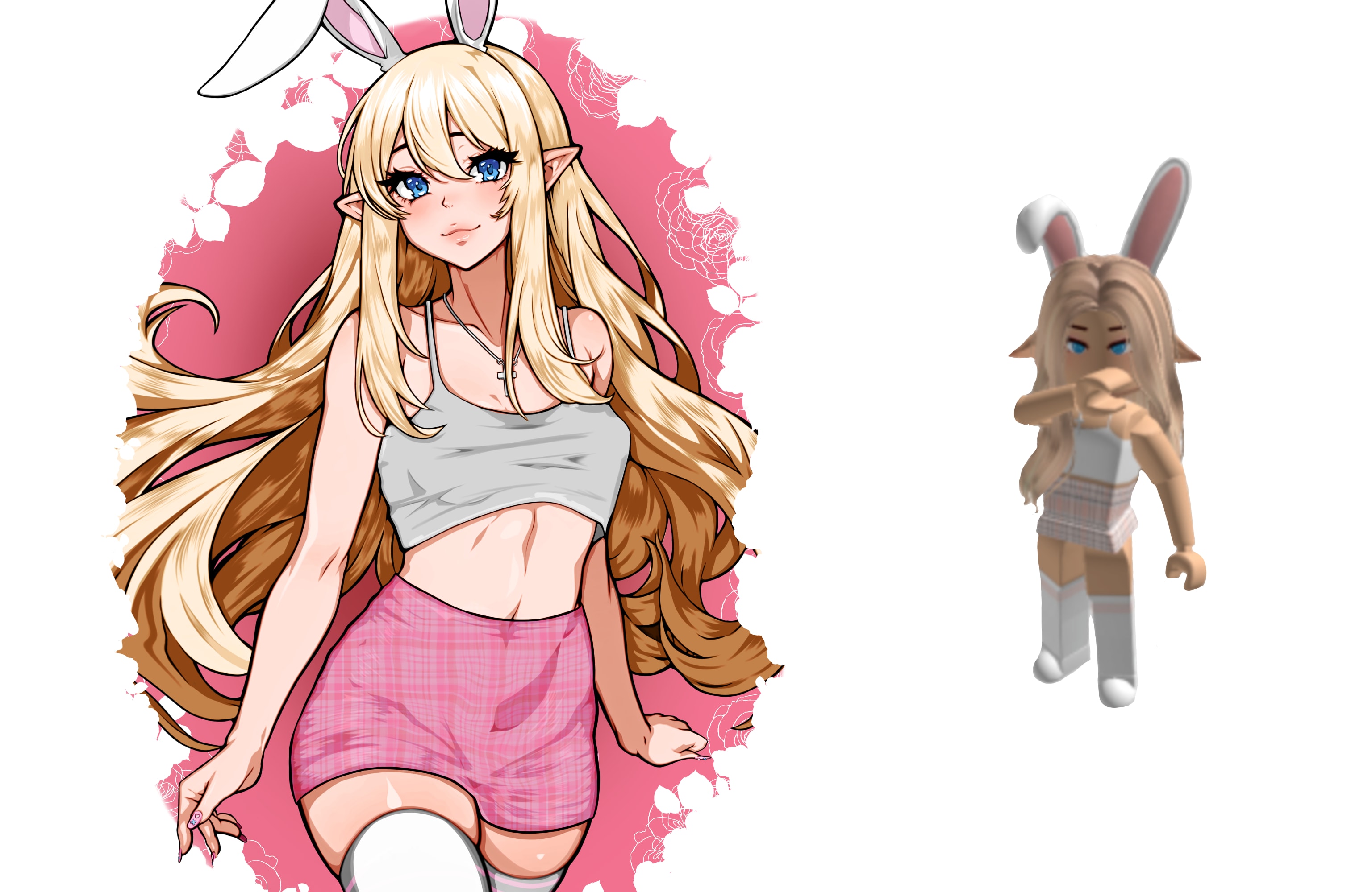 Draw your roblox or minecraft avatar in anime style by Applepii