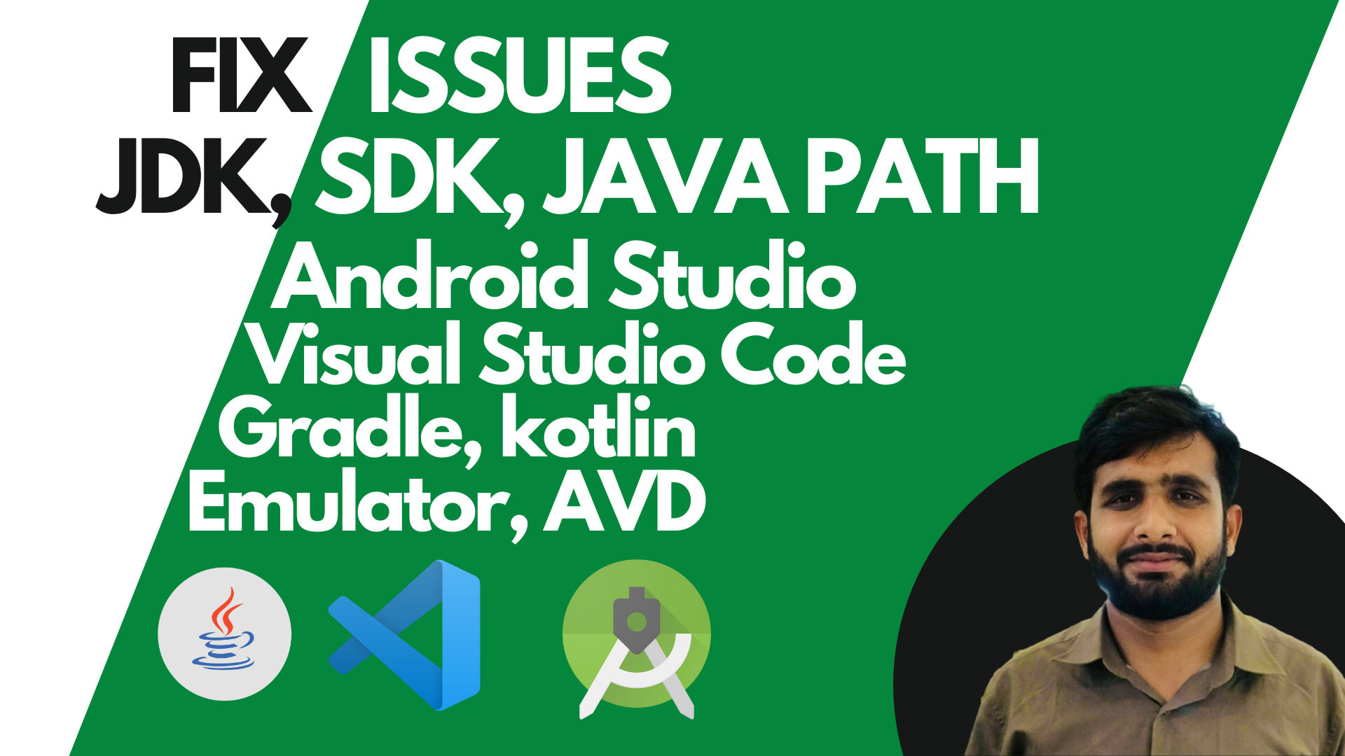 Install android studio fix jdk sdk device emulator adb path issue macbook  window by Soft_in | Fiverr