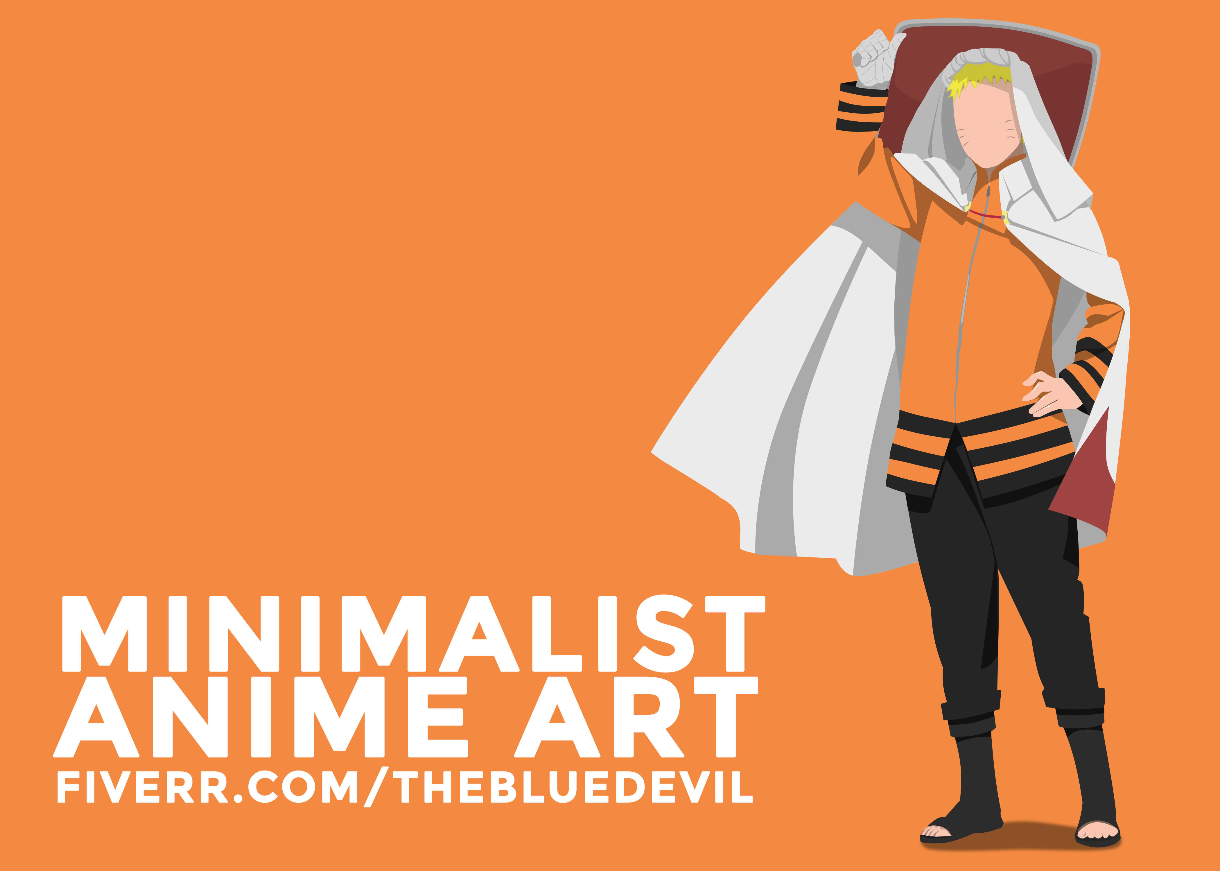 Make minimalist anime art from anything by Thebluedevil | Fiverr