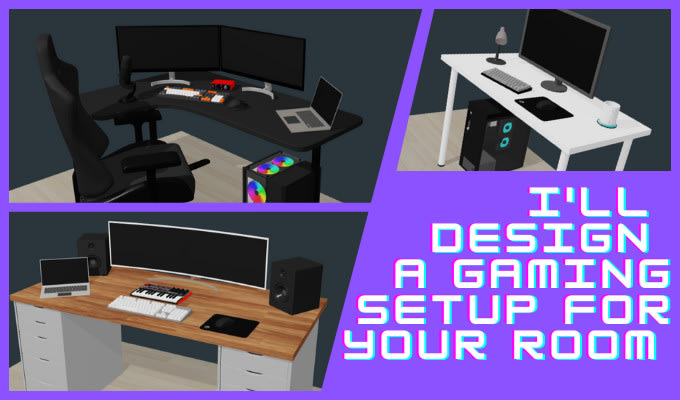 Concevez votre configuration de bureau pc, votre espace de travail ou votre  salle de jeux
