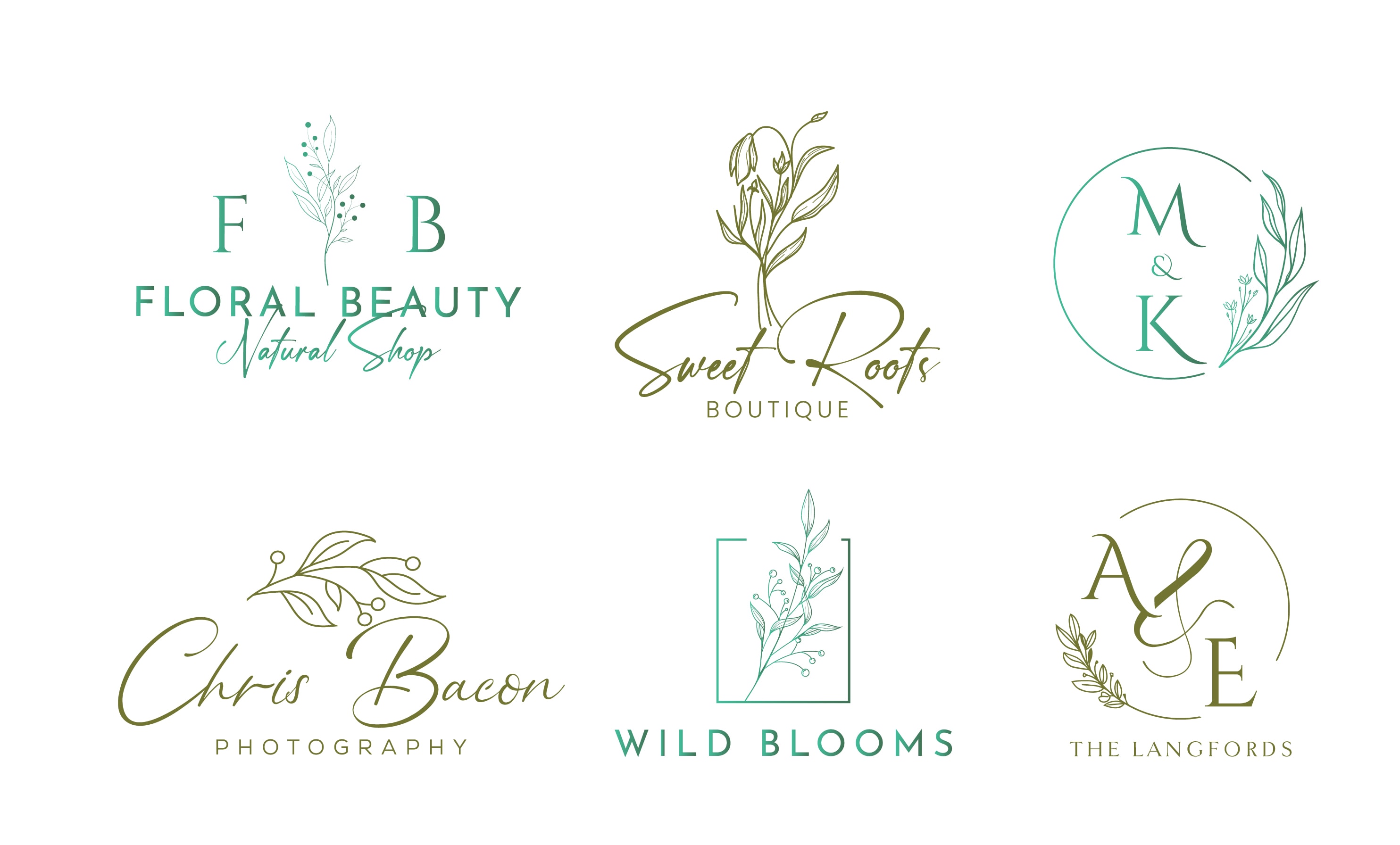 Blooming floral initial w monogram and logo Vector Image