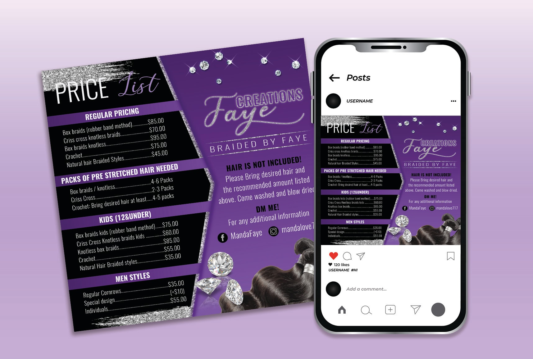 Do hair, lash, nail, spa or all services price list flyer by  Aaliya_design01 | Fiverr