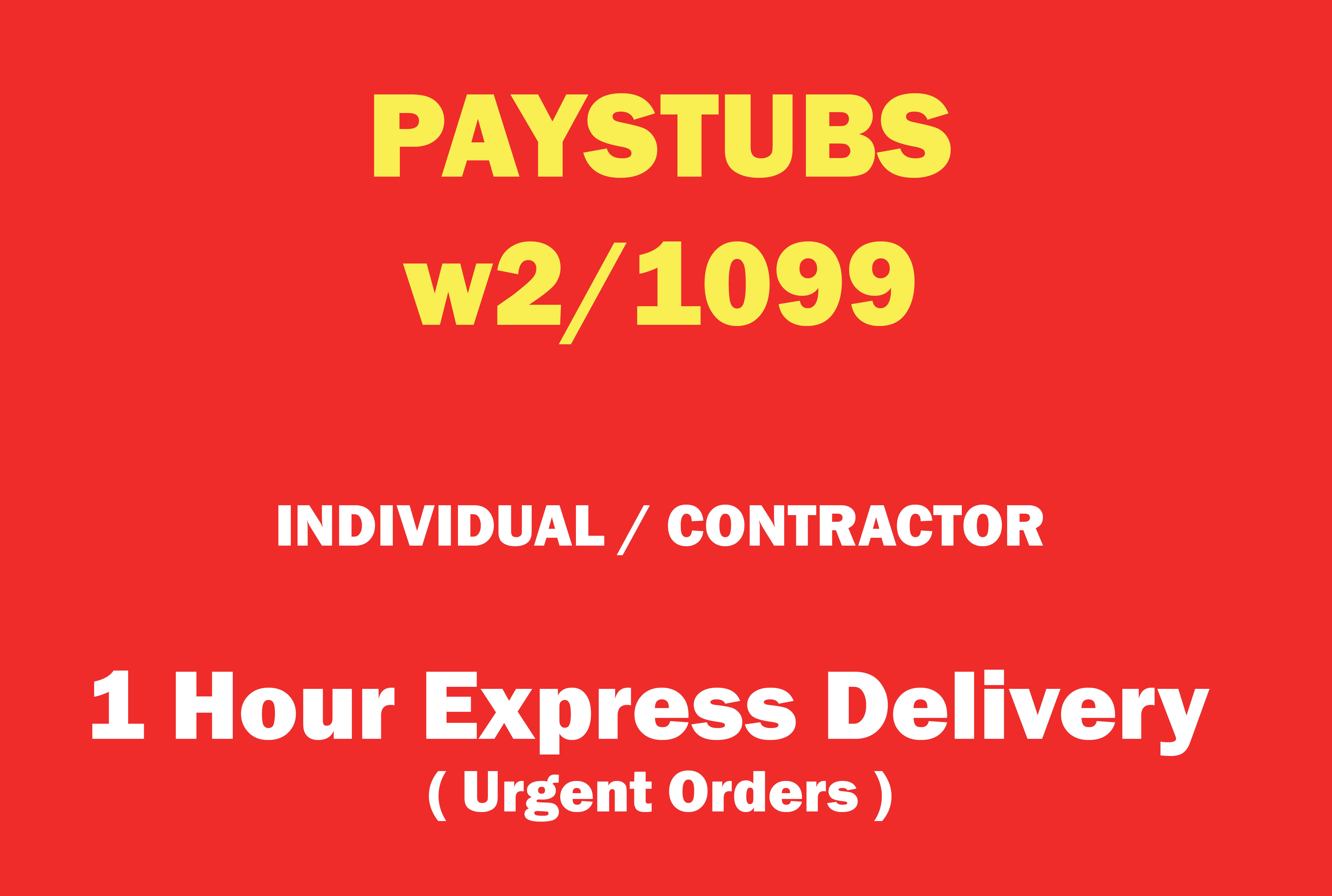 Prepare Paystub Check Or W2 1099 In 1 Hour By Paystubpro Fiverr