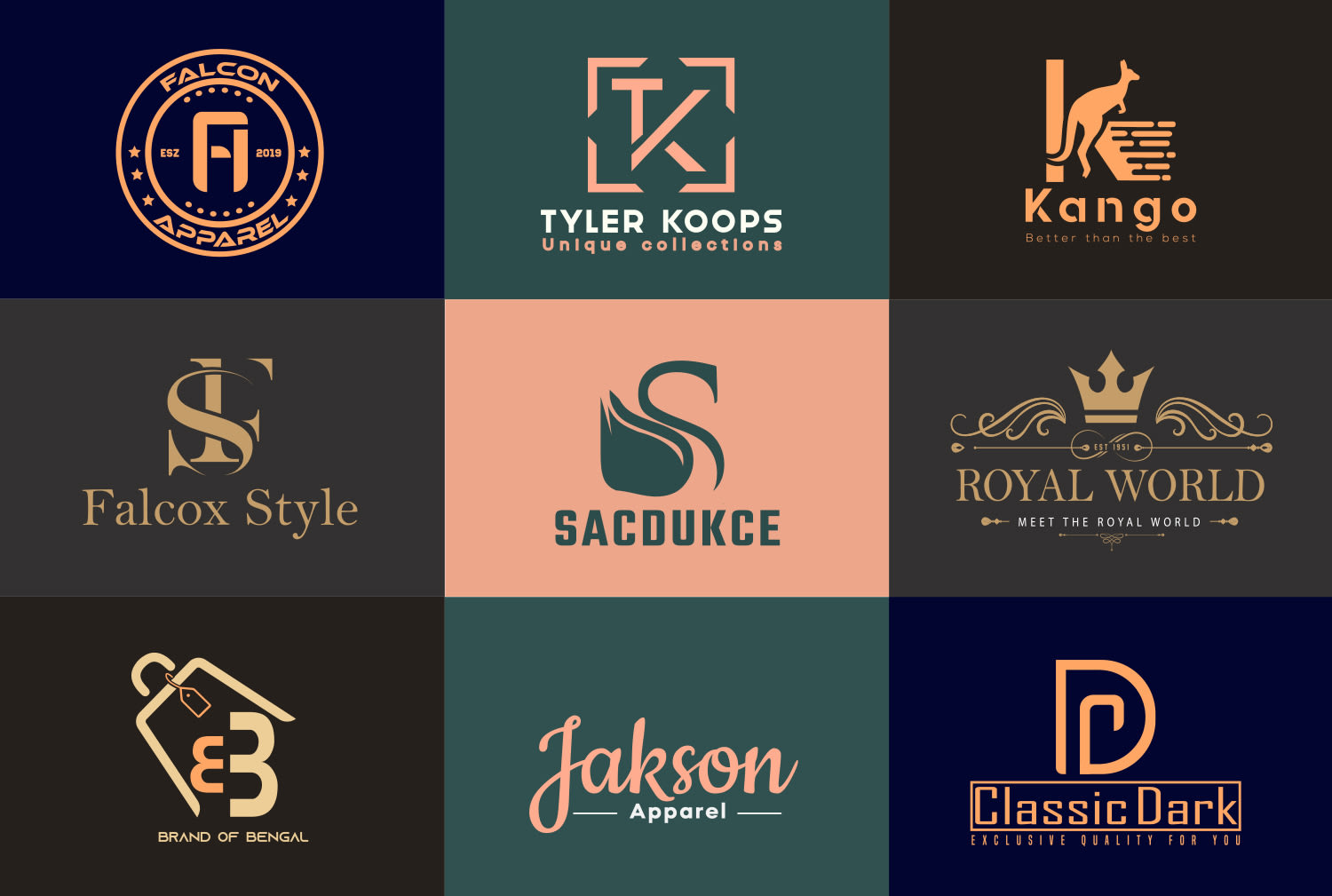 Design modern luxury fashion, monogram and clothing brand logo by ...