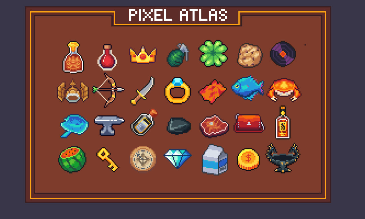 Create 32x32 pixel art for your game items by Ruiizen