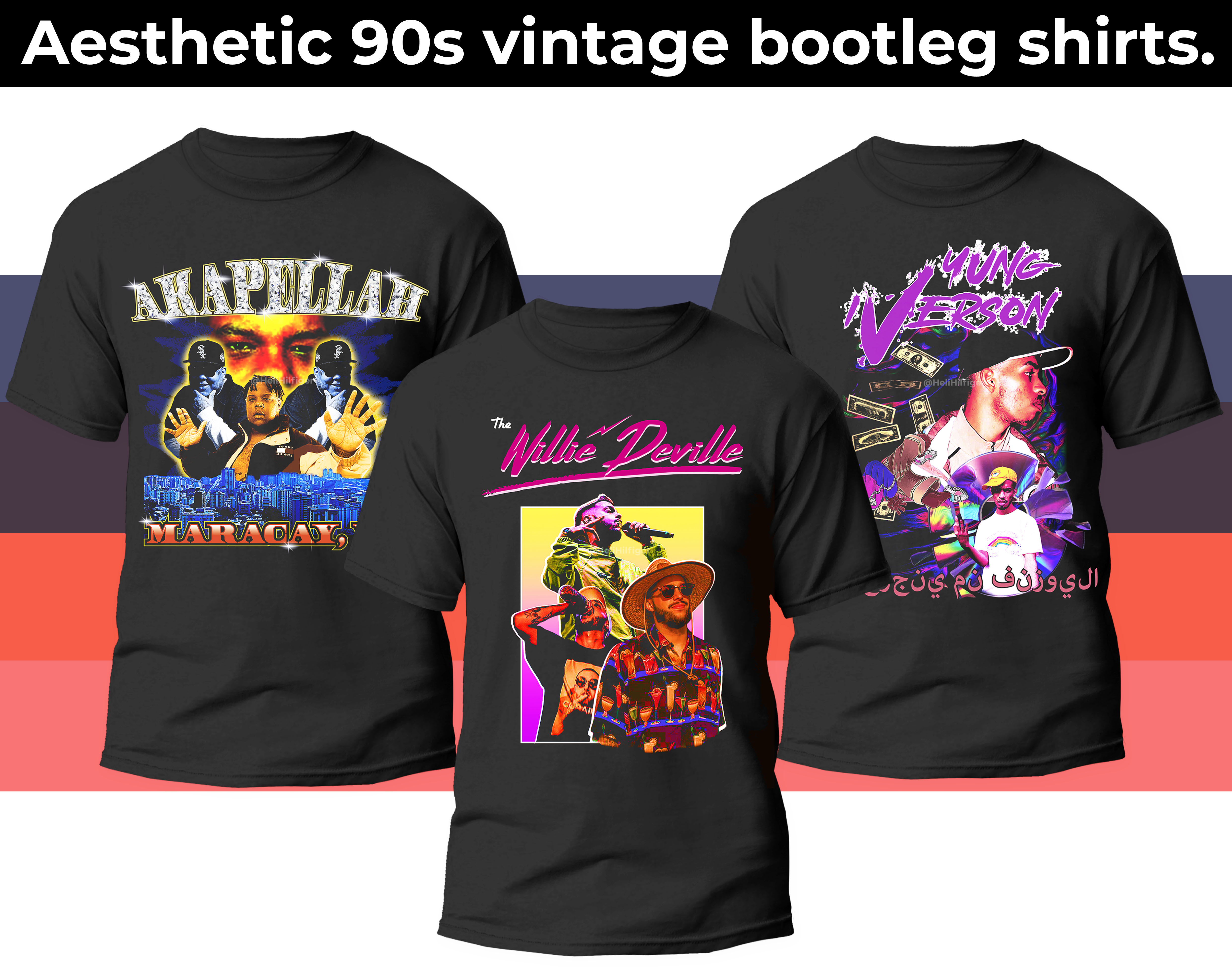 Design your favorite aesthetic 90s vintage bootleg shirt by