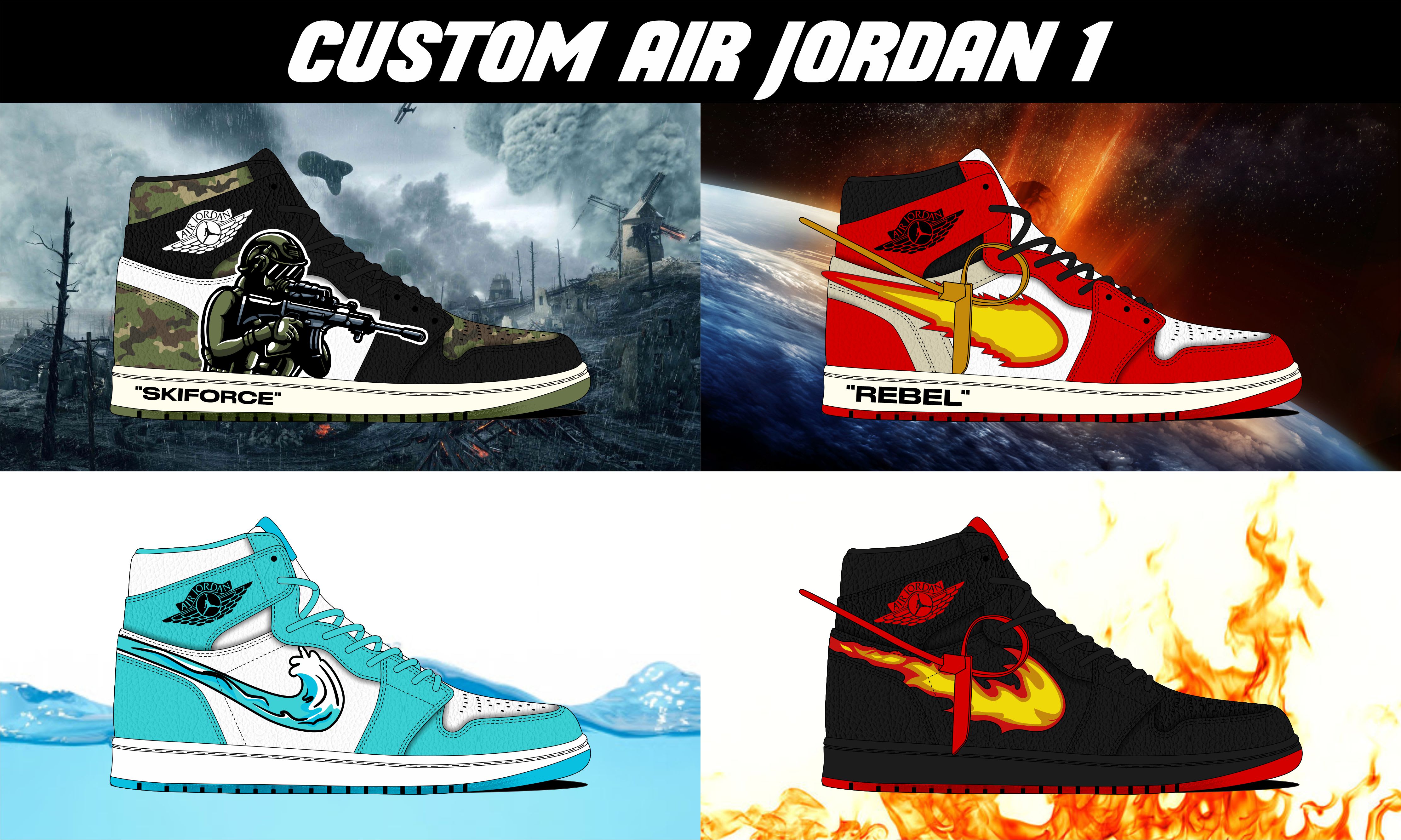 Make a sneaker shoe air jordan 1 for you by Irfansyahfir | Fiverr