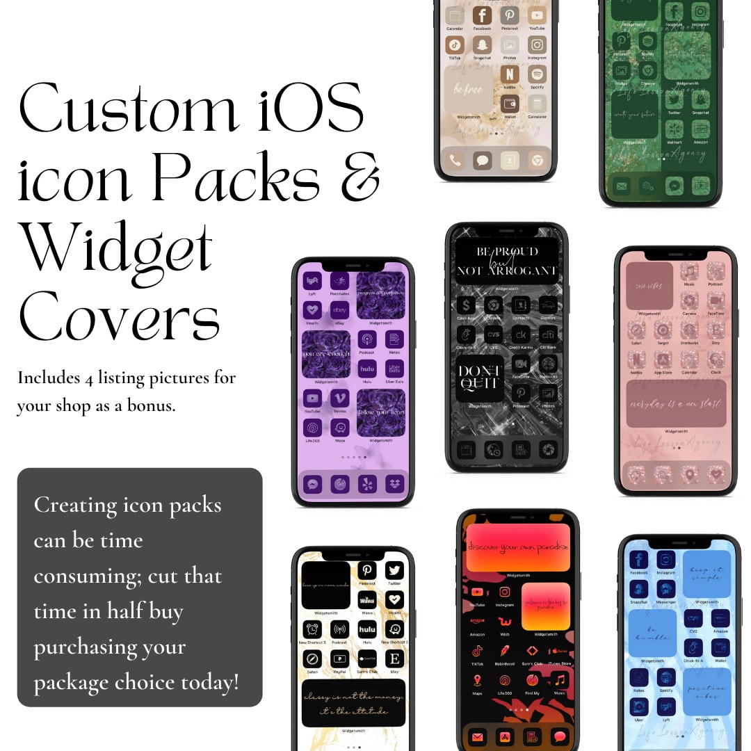 Design custom ios icon app pack and widget set by Kianna_t Fiverr