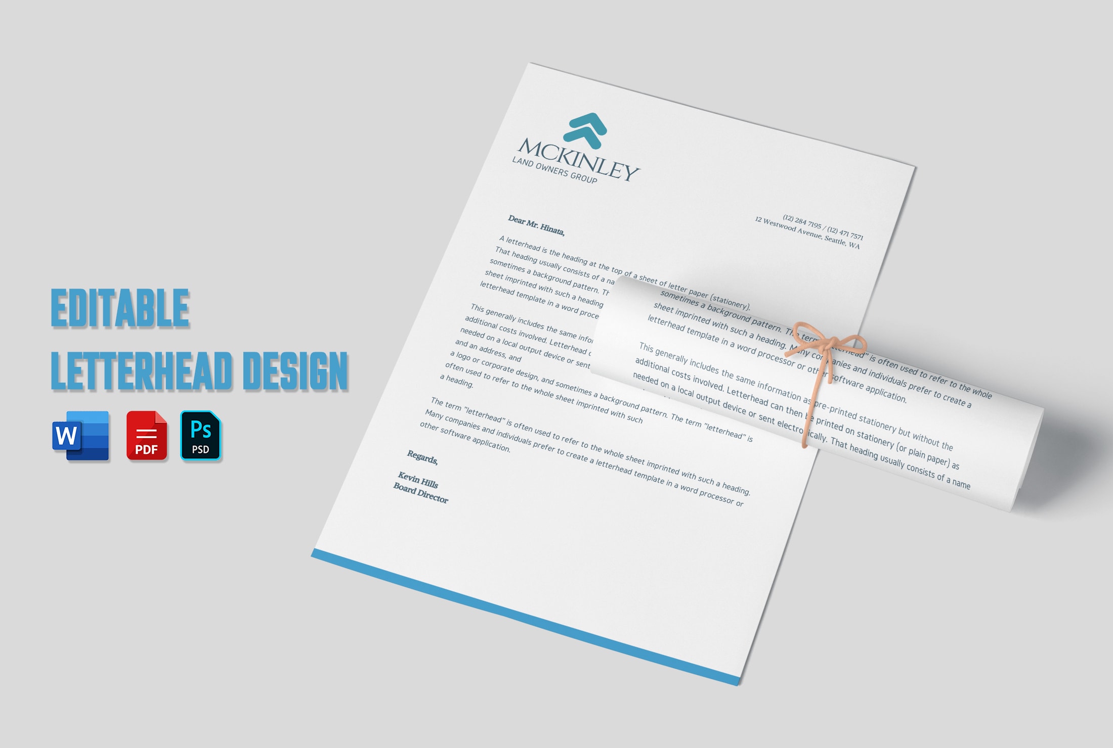 Do letterhead design in editable word format by Redtekgraphics | Fiverr