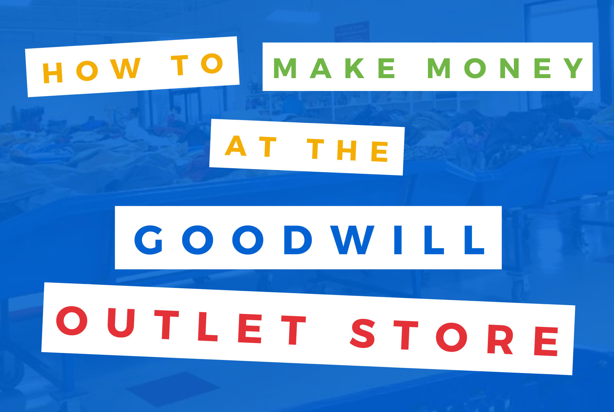 Goodwill, Goodwill, Goodwil, Can I make money from Goodwill ? 