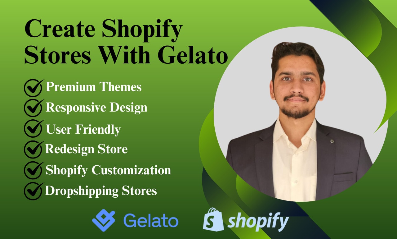 Crea un negozio shopify con stampa su richiesta con gelato