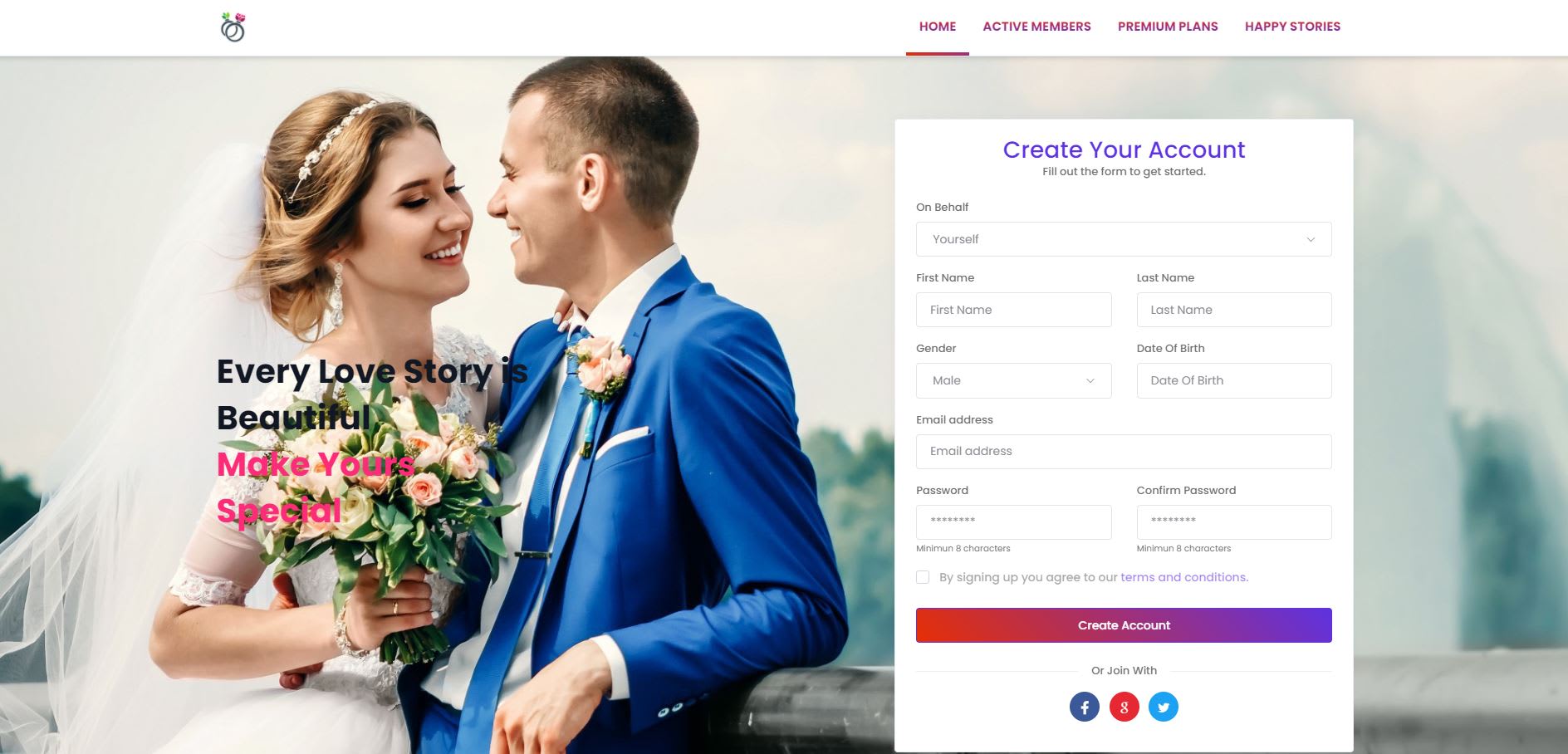 Develop matrimonial website and app like jeevansathi, shaadi 