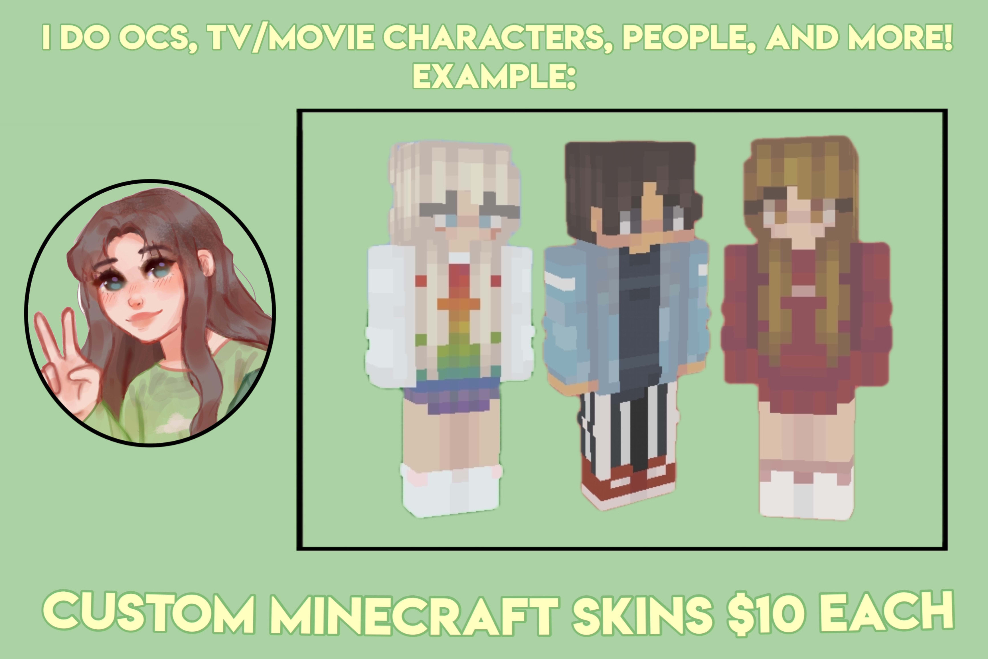 Make you a custom minecraft skin by Tarasloan