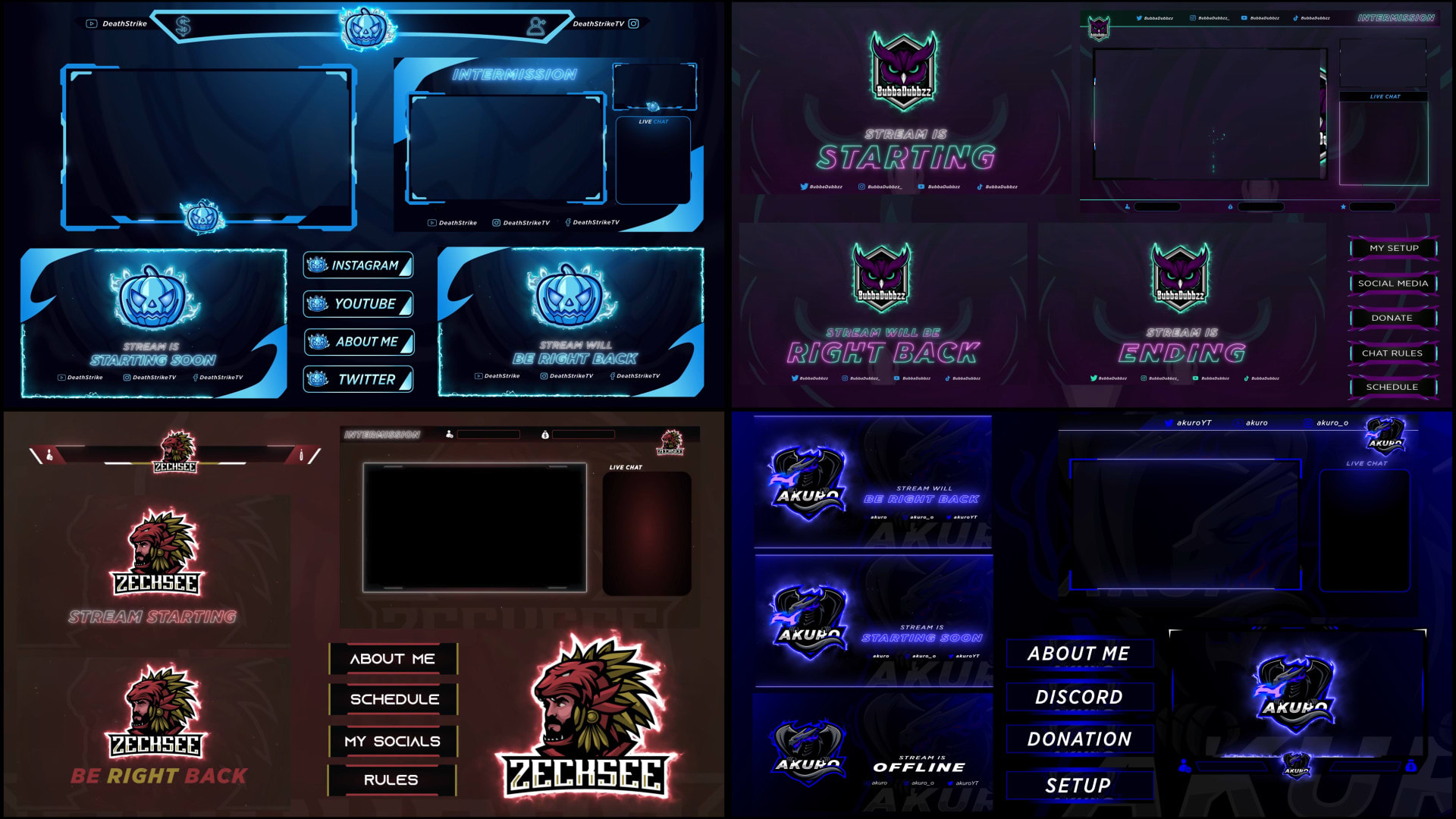 Design animated twitch overlays, facecam, panels, twitch screens by  Uzair_amir00 | Fiverr