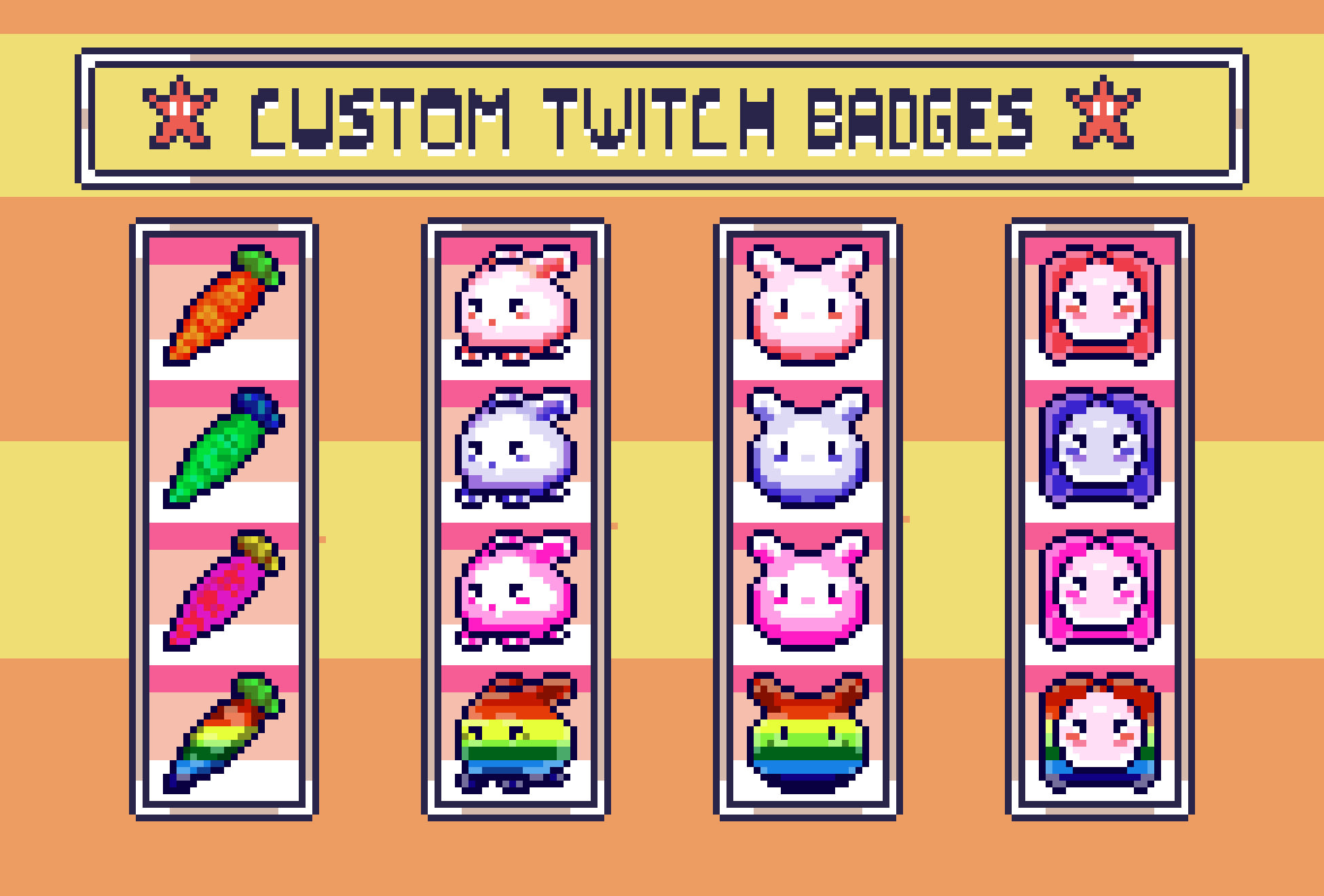 Pixel Sword Twitch Badges - Gaming Visuals