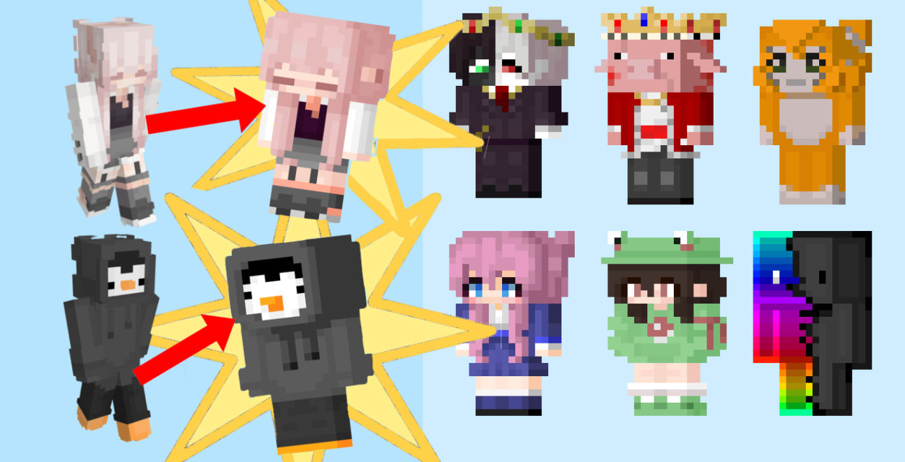 Transformez votre skin minecraft ou votre modèle personnalisé en pixelart