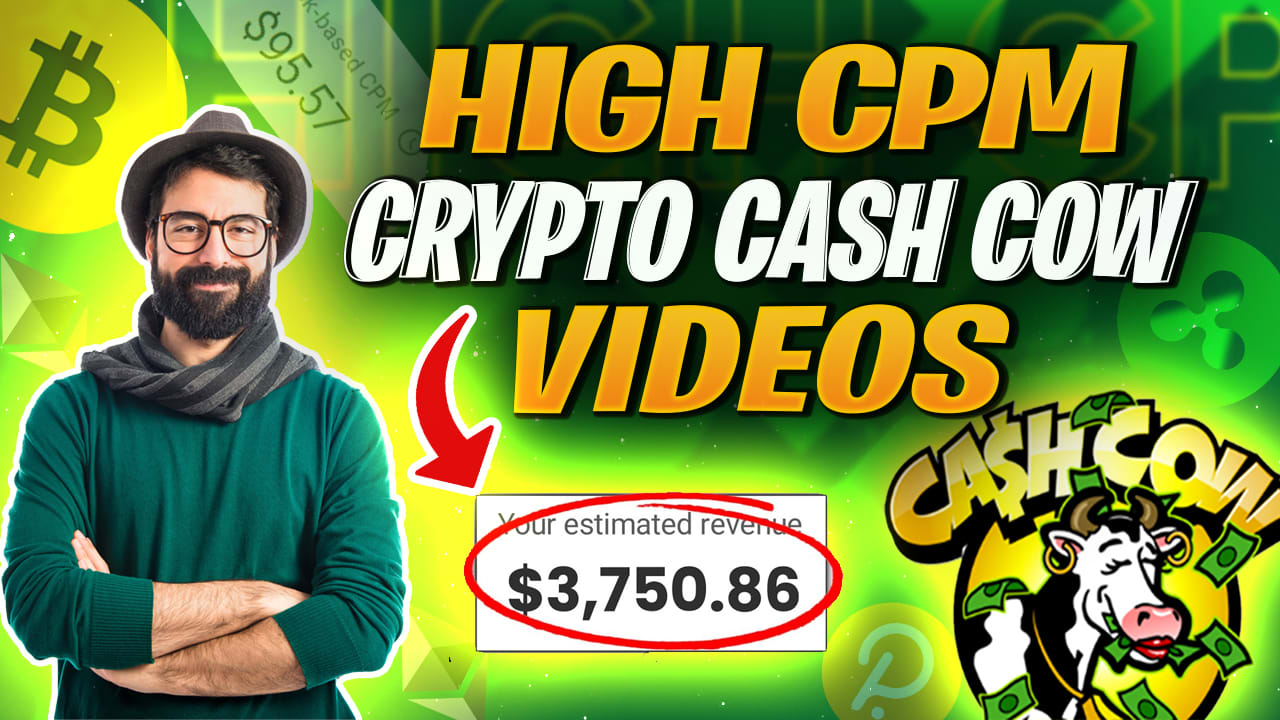 ☆ Crypto Cash Cow  Channel!  Generates 21$ From 180 Views ONLY!  High CPM Rates! ☆ - Buy & Sell  Channels - SWAPD