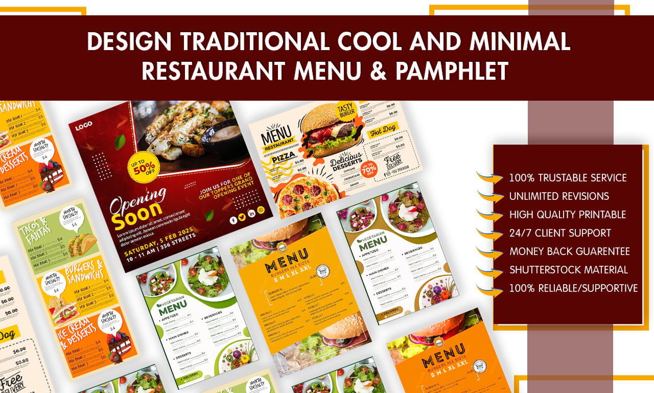 Make You The Perfect Menu Design, Province Restaurant Menu